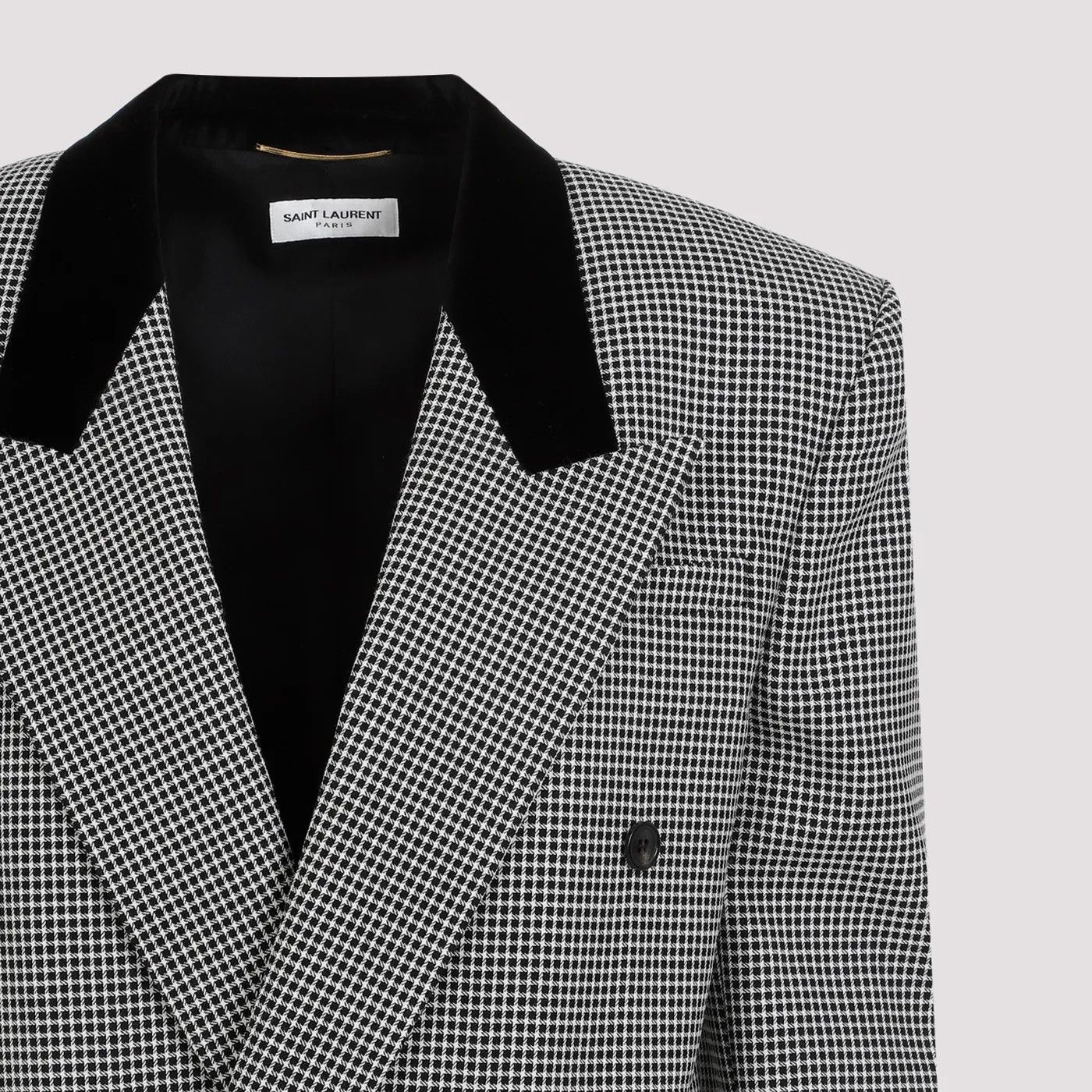 Saint Laurent Paris o1bcso1str1124 Oversized Chesterfield Jacket in Grey Size S / US 4 / IT 40 - 4 Thumbnail
