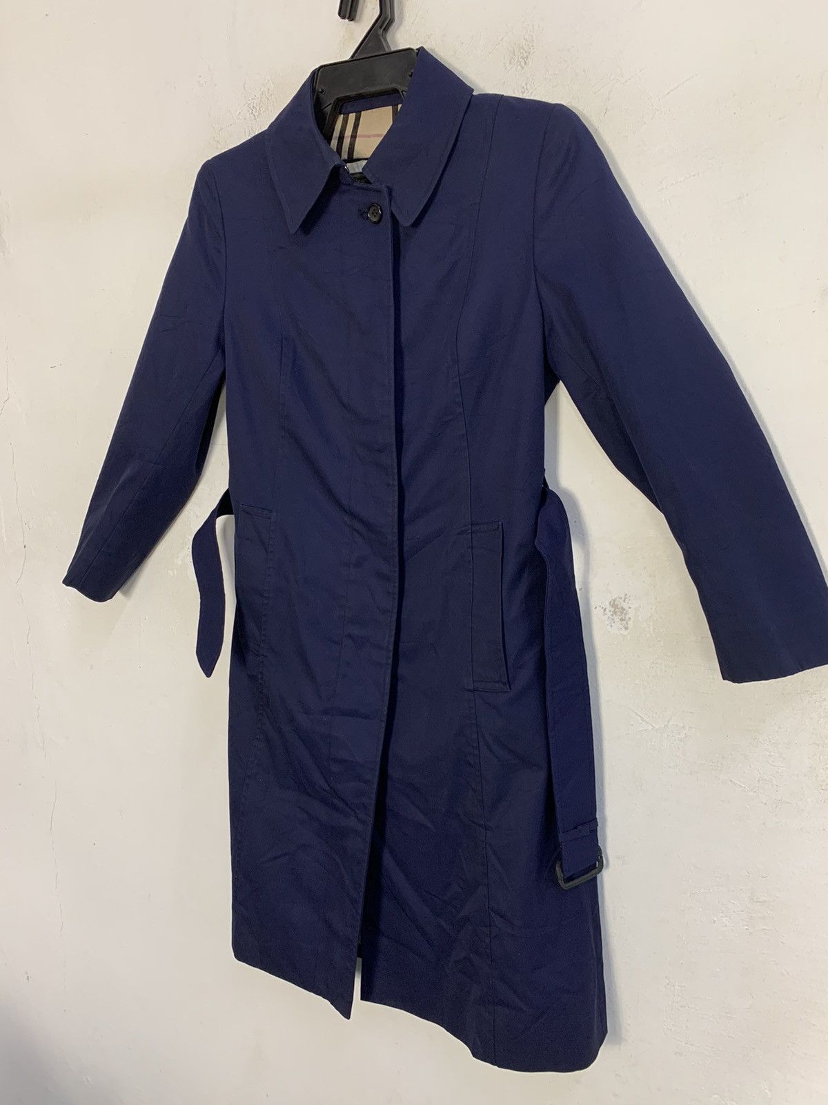 Burberry 90s Burberrys London Trech Coat Jacket Checked Monogram Size S / US 4 / IT 40 - 4 Thumbnail
