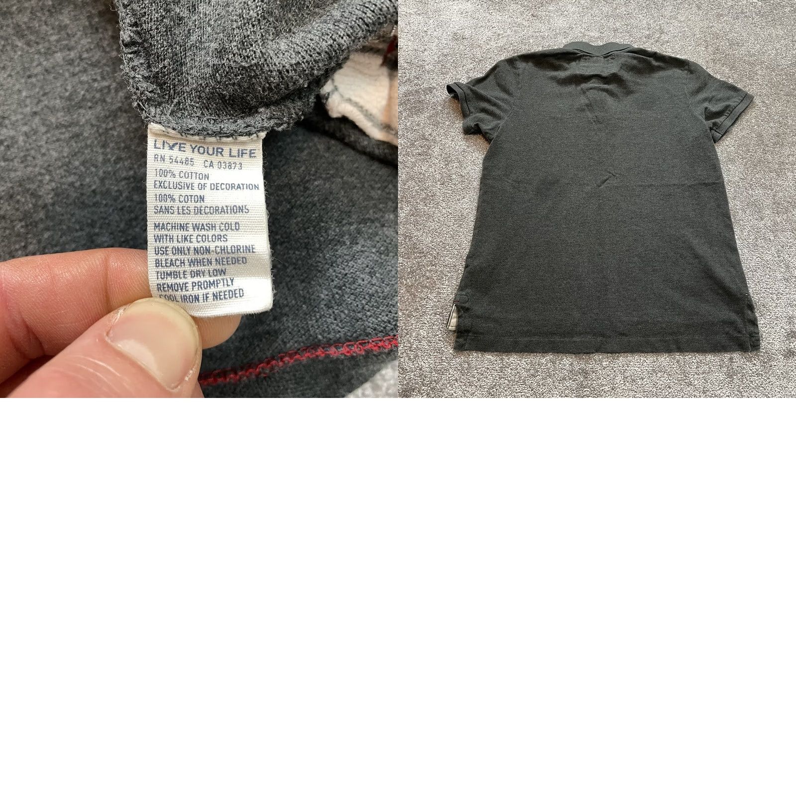 American Eagle Outfitters VINTAGE American Eagle Polo Shirt Mens L Gray Cotton Golf Rugby Preppy Vintage Fit Size US L / EU 52-54 / 3 - 8 Thumbnail