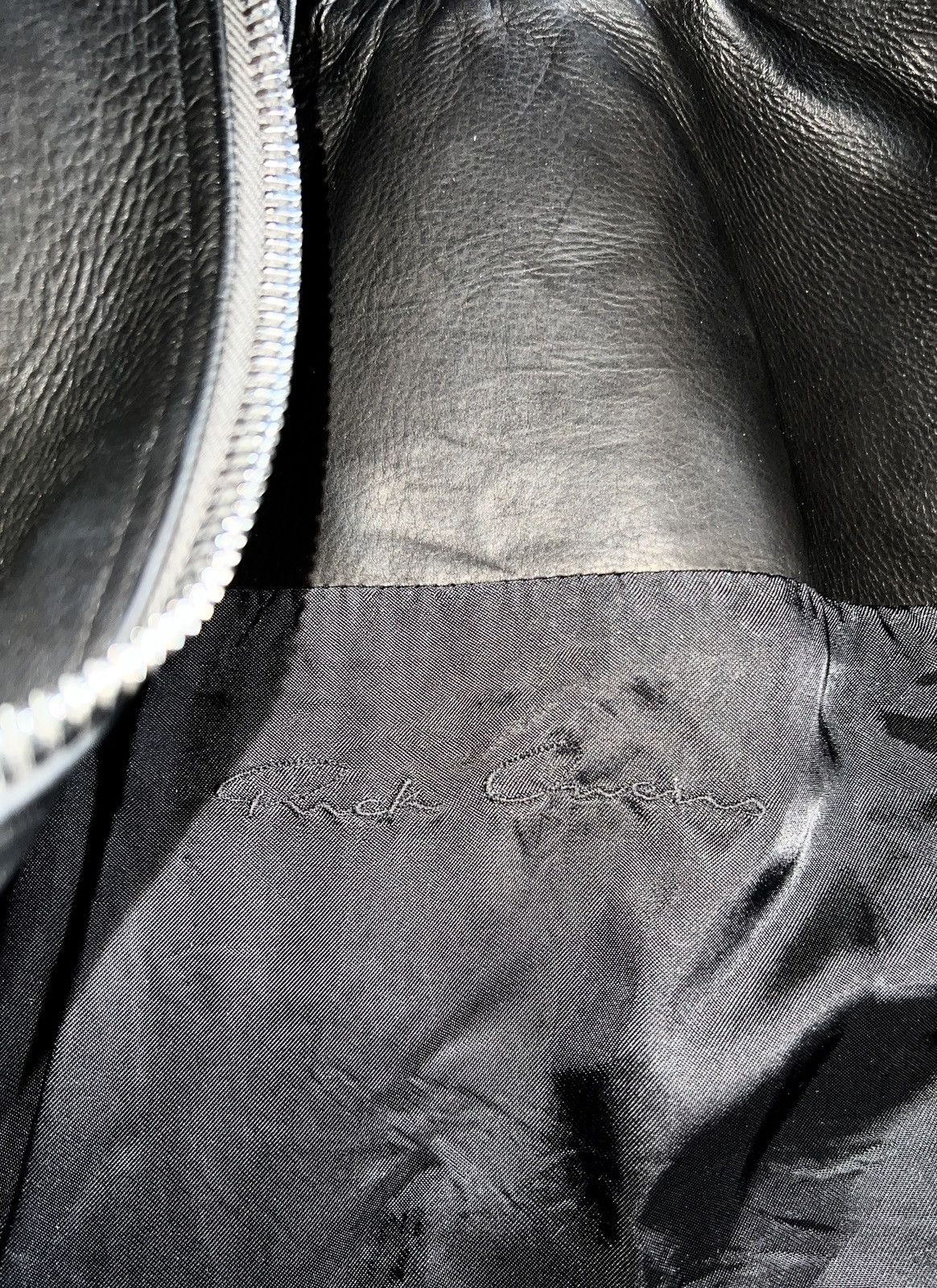 Rick Owens CALF LEATHER BIKER JACKET Size S / US 4 / IT 40 - 8 Thumbnail