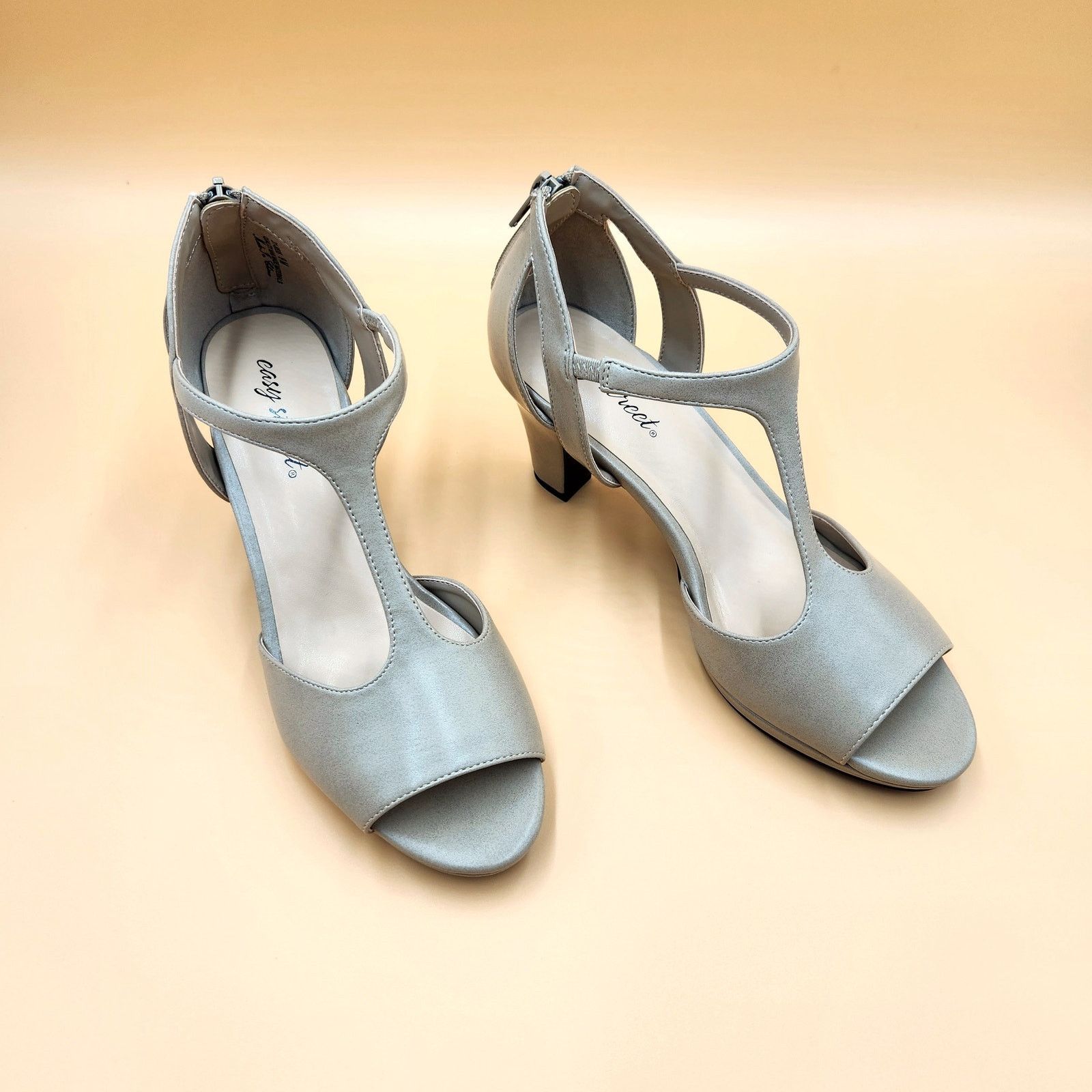 The Unbranded Brand Easy Street Women Pearl Vegan Dress Heel Sandals Size US 9M Size US 9 / IT 39 - 4 Thumbnail