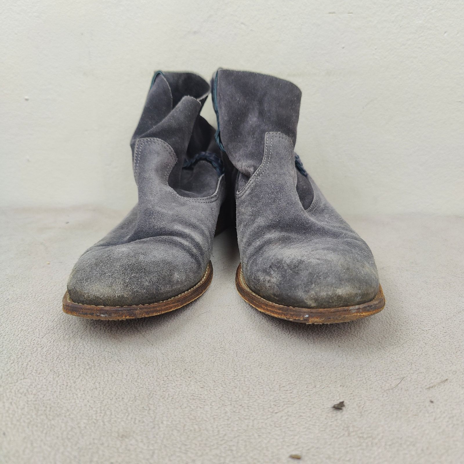 Other N.D.C. Ankle Boots Womens 39 US 9 Blue Gray Suede Pull On Size US 9 / IT 39 - 3 Thumbnail