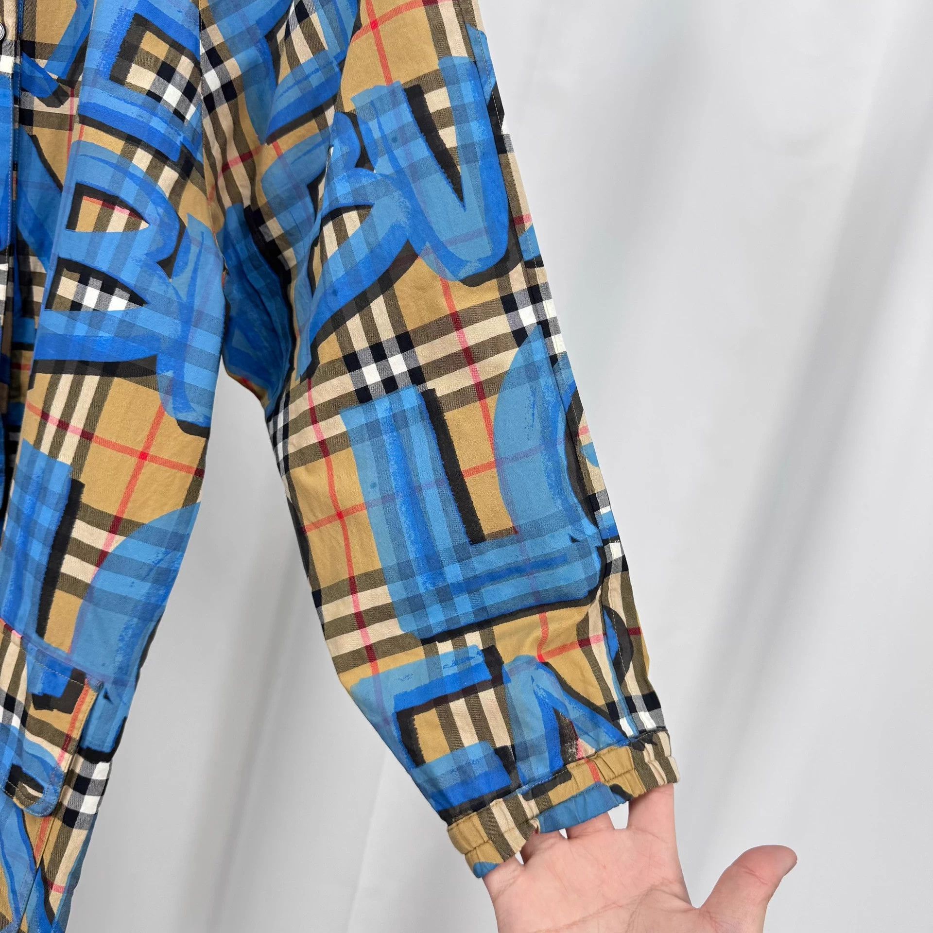 Burberry Burberry Blue Graffiti Check Shirt Dress 12Y 99 New Size XXS / US 00 / IT 34 - 4 Thumbnail