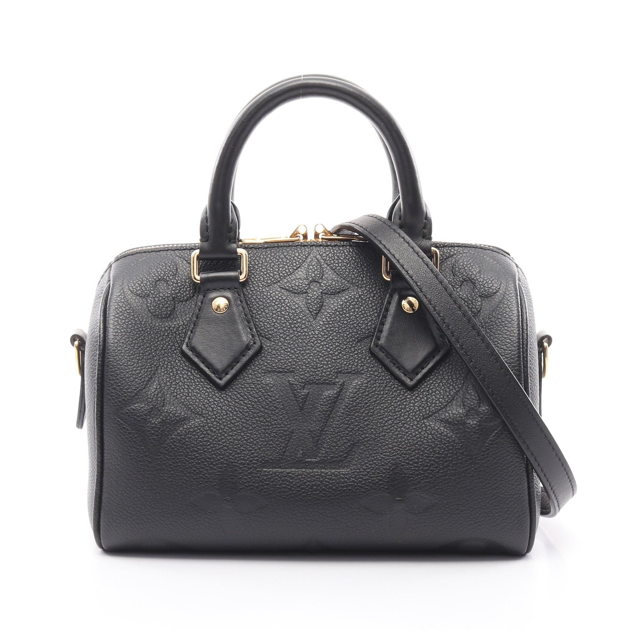 Louis Vuitton Louis Vuitton Speedy 20 Monogram Empreinte Handbag Leather Black Size ONE SIZE - 1 Thumbnail