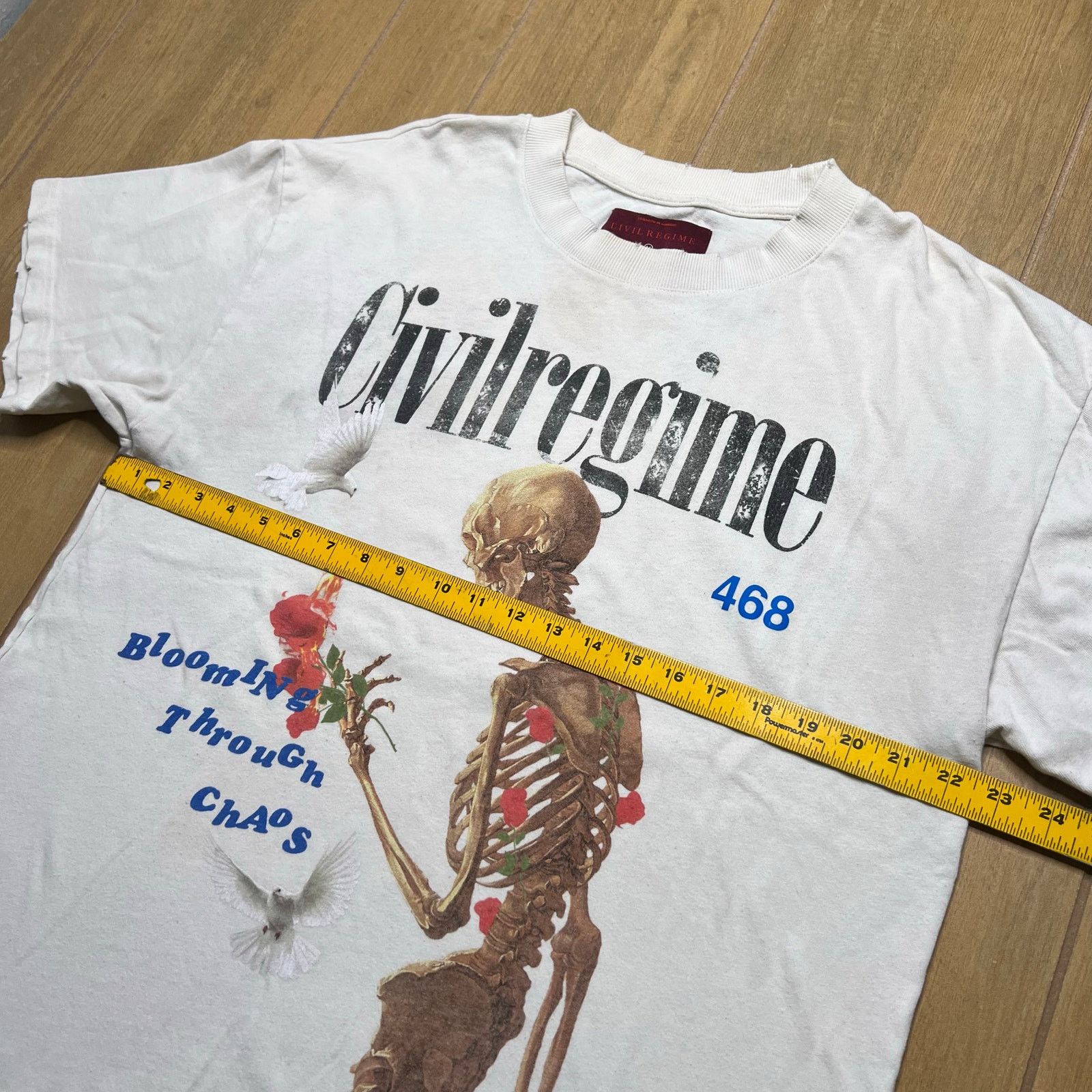 Civil Regime Civil Regime Blooming Through Chaos Skeleton T Shirt M Y2K Size US M / EU 48-50 / 2 - 5 Thumbnail