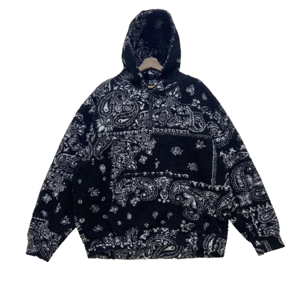 Japanese Brand Tyghus Paisley Art Sherpa Half Zipper Oversize Loose Jacket Size US L / EU 52-54 / 3 - 1 Thumbnail