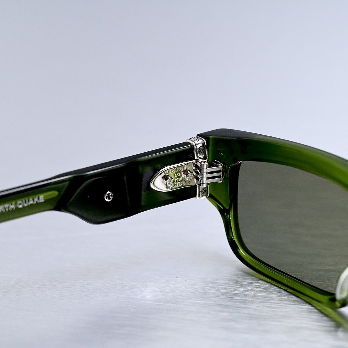 Chrome Hearts CHROME HEARTS GIRTH QUAKE DARK OLIVE SUNGLASSES Size ONE SIZE - 5 Thumbnail