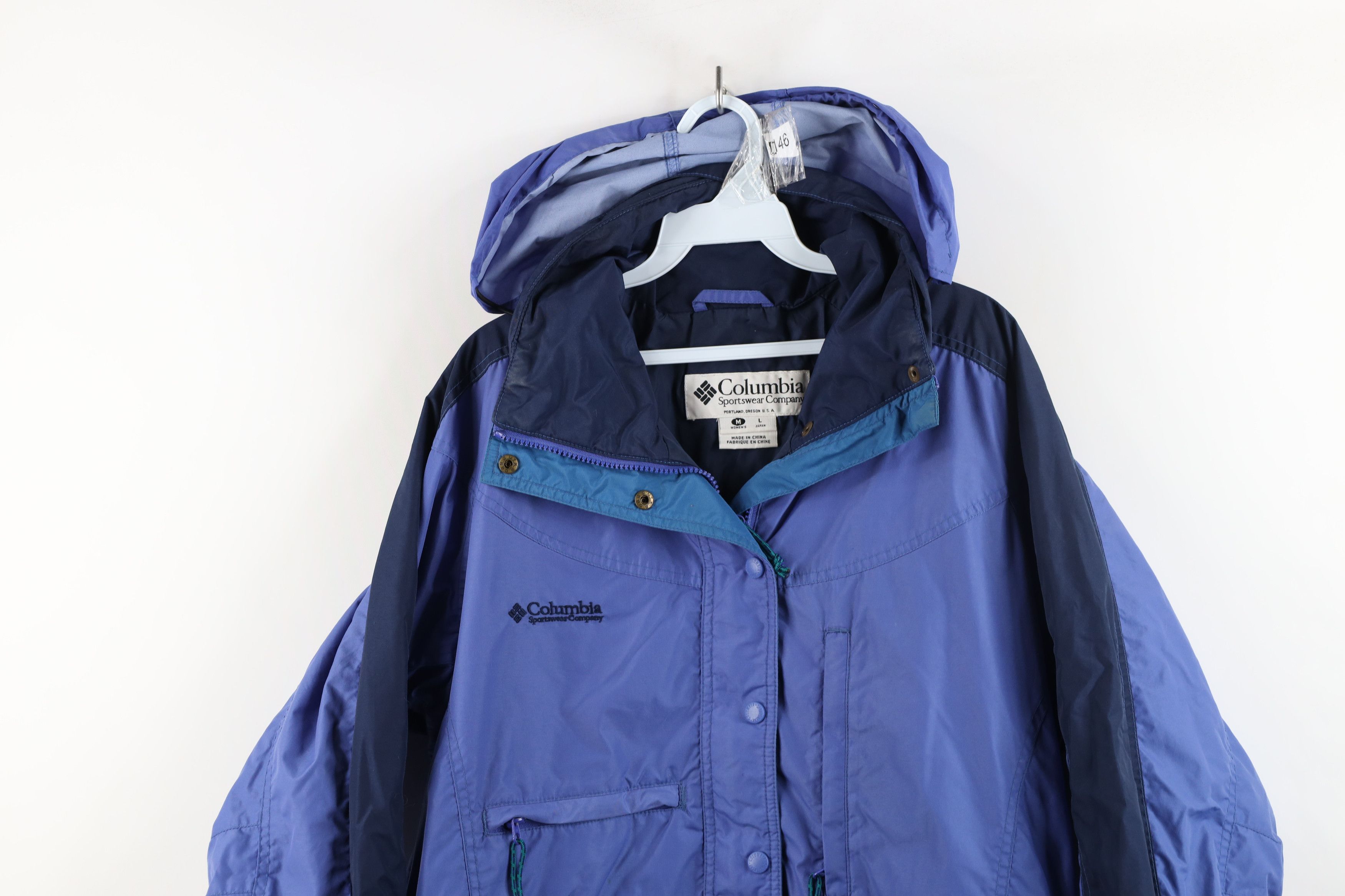 Columbia × Vintage Vintage 90s Columbia Hooded Pullover Anorak Jacket Purple Size M / US 6-8 / IT 42-44 - 2 Thumbnail
