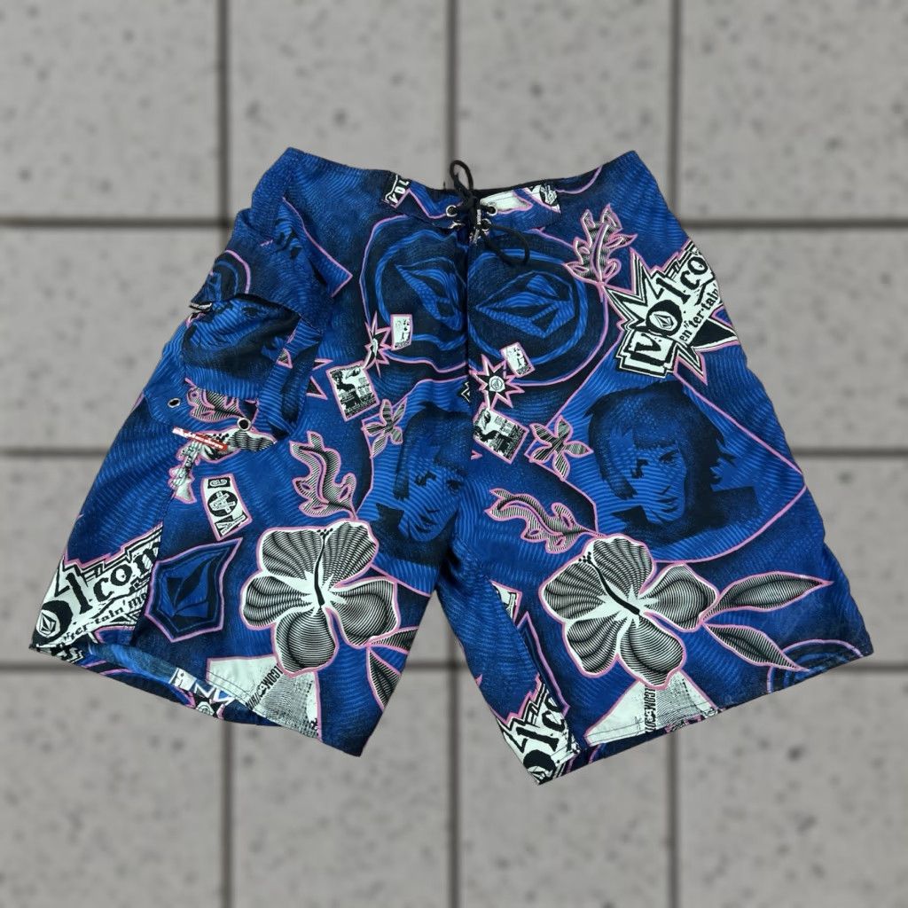 Volcom Volcom Mens Board Shorts Surf Surfing Geometric Beige 34 Mod Tech Swim Stone Beach Outdoor 90s? Size US 34 / EU 50 - 1 Thumbnail