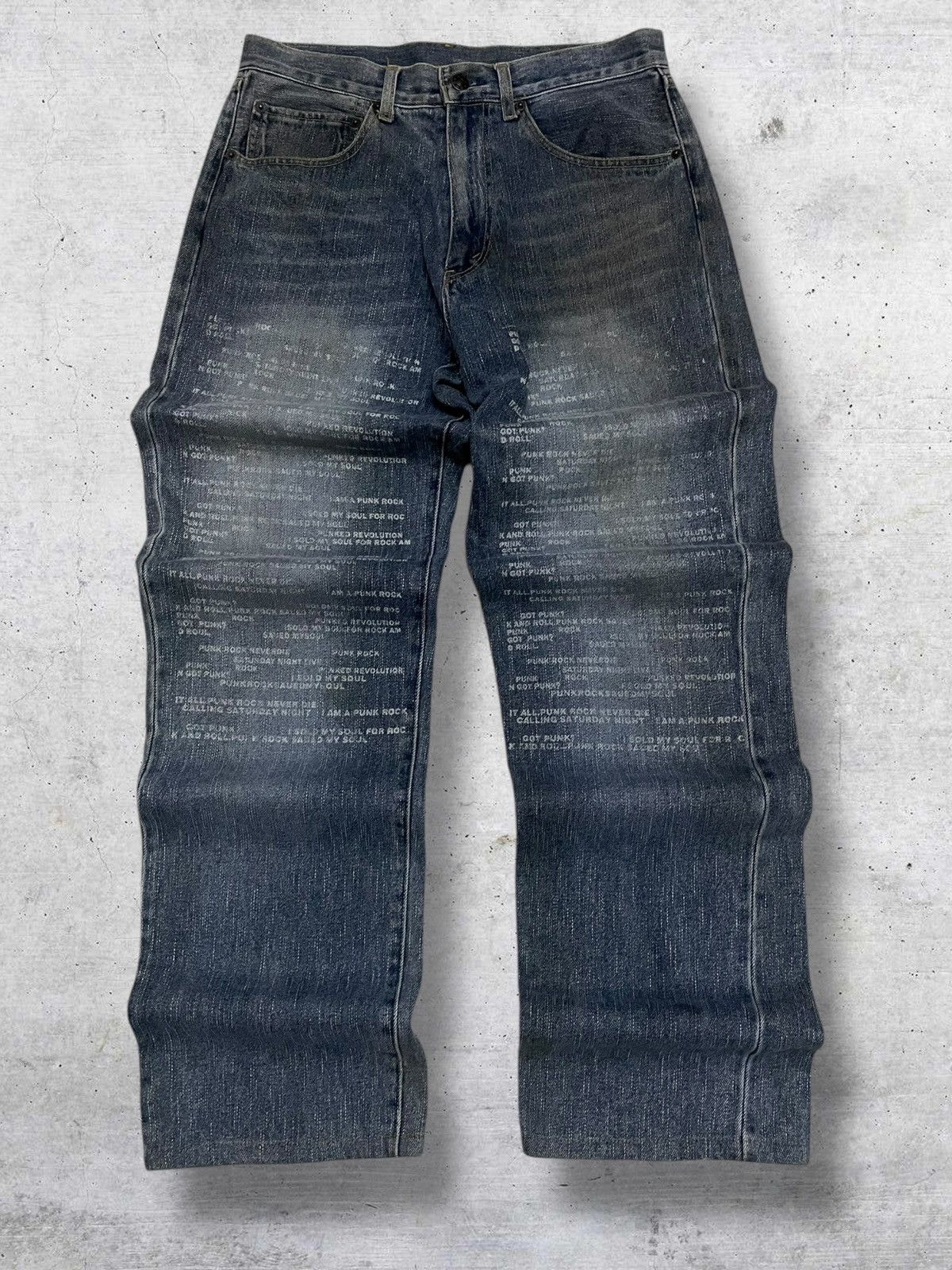 Hysteric Glamour VINTAGE IN THE ATTIC JAPAN DESIGNER 90S POEM PUNK DENIM Size US 30 / EU 46 - 1 Thumbnail