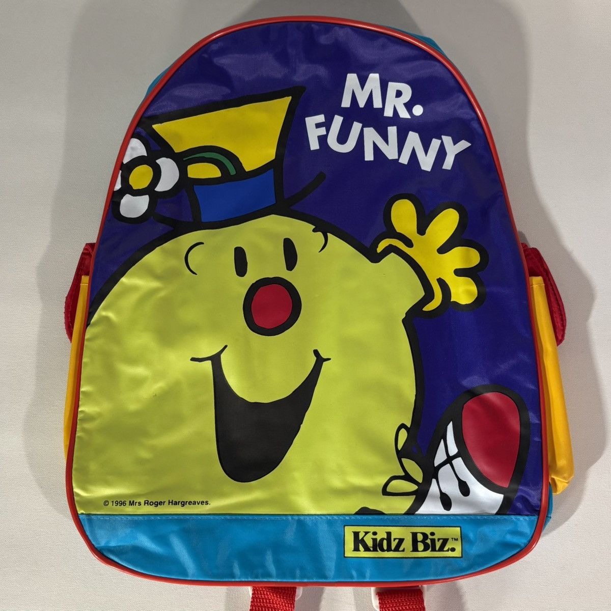 Vintage Vintage 90s Mr. Men Mr. Funny Kidz Biz Purple Green Backpack Size ONE SIZE - 2 Thumbnail