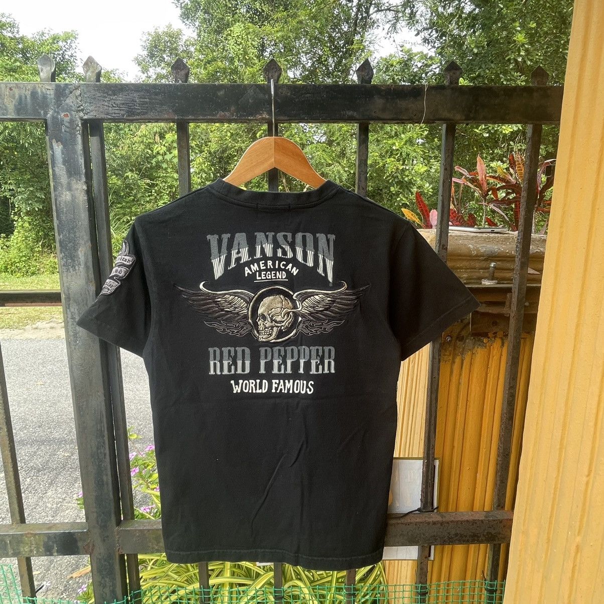 Vanson Leathers 🔥Vanson Leather Red Pepper Embroidered Big Skull Logo Tee Size US S / EU 44-46 / 1 - 2 Thumbnail