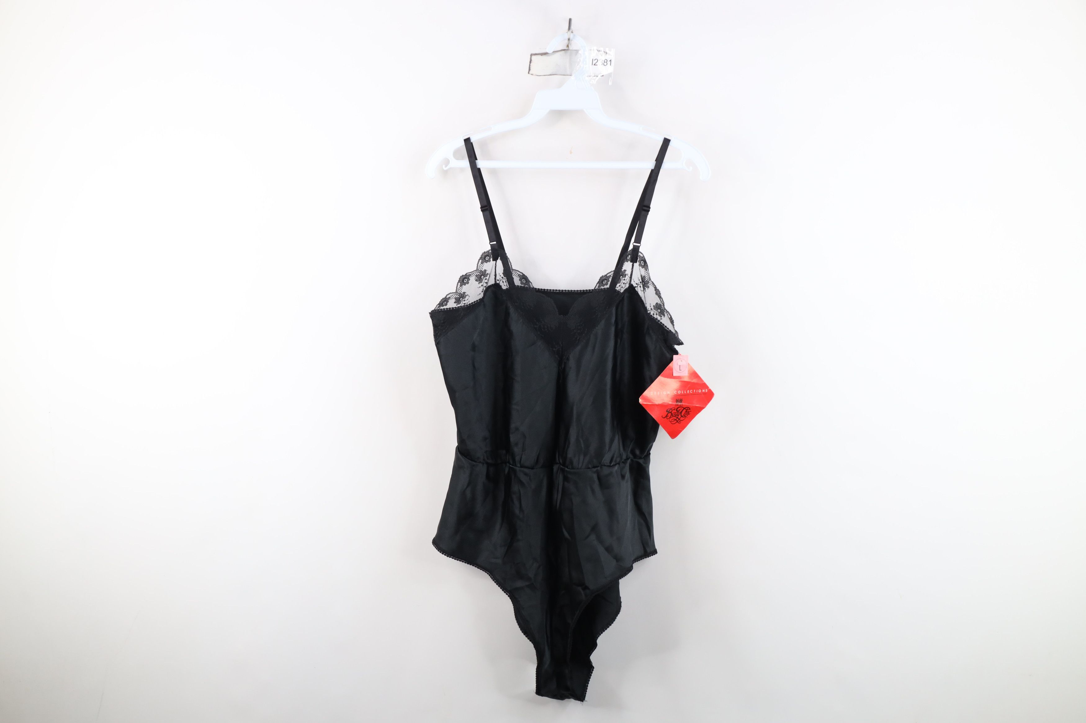 Vintage Deadstock Vintage 90s Snap Crotch Romper Lingerie USA Black Size L / US 10 / IT 46 - 1 Thumbnail