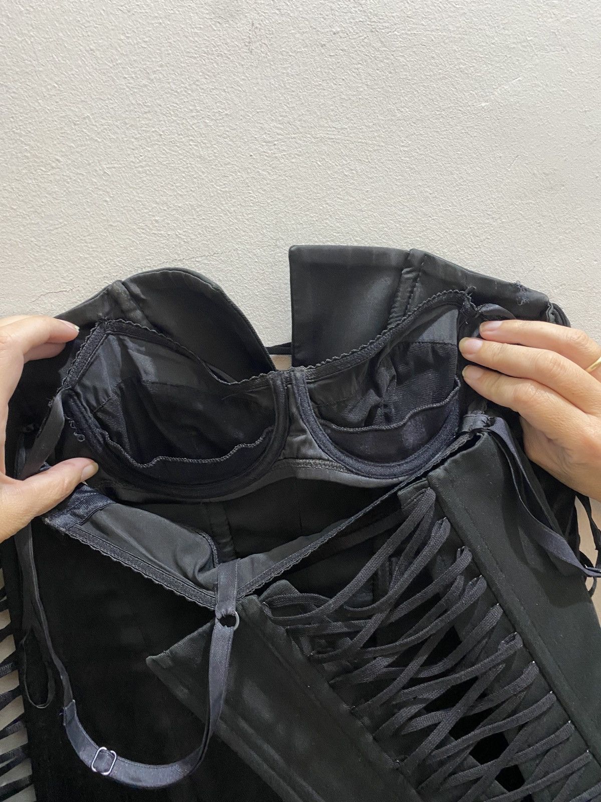 Dolce & Gabbana DOLCE & GABBANA BLACK COTTON CORSET Size M / US 6-8 / IT 42-44 - 8 Thumbnail