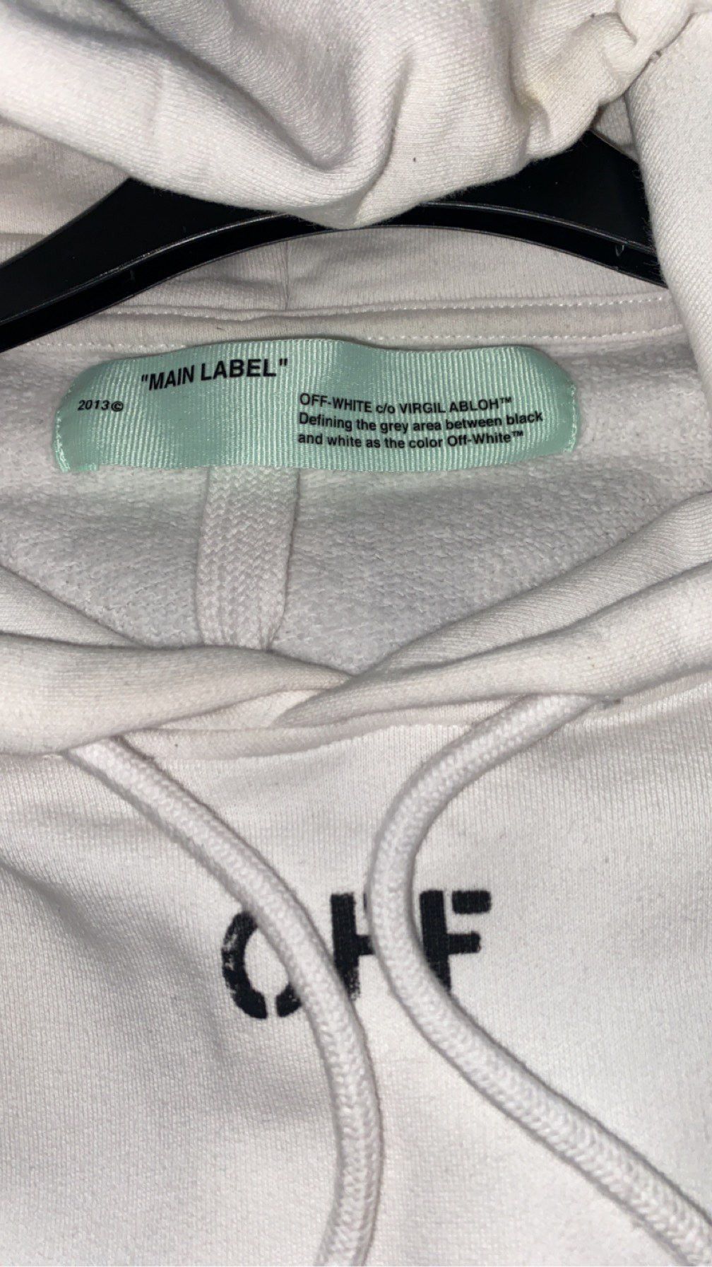 Off-White Off-White original white and black hoodie (caution logo) Size US M / EU 48-50 / 2 - 3 Thumbnail
