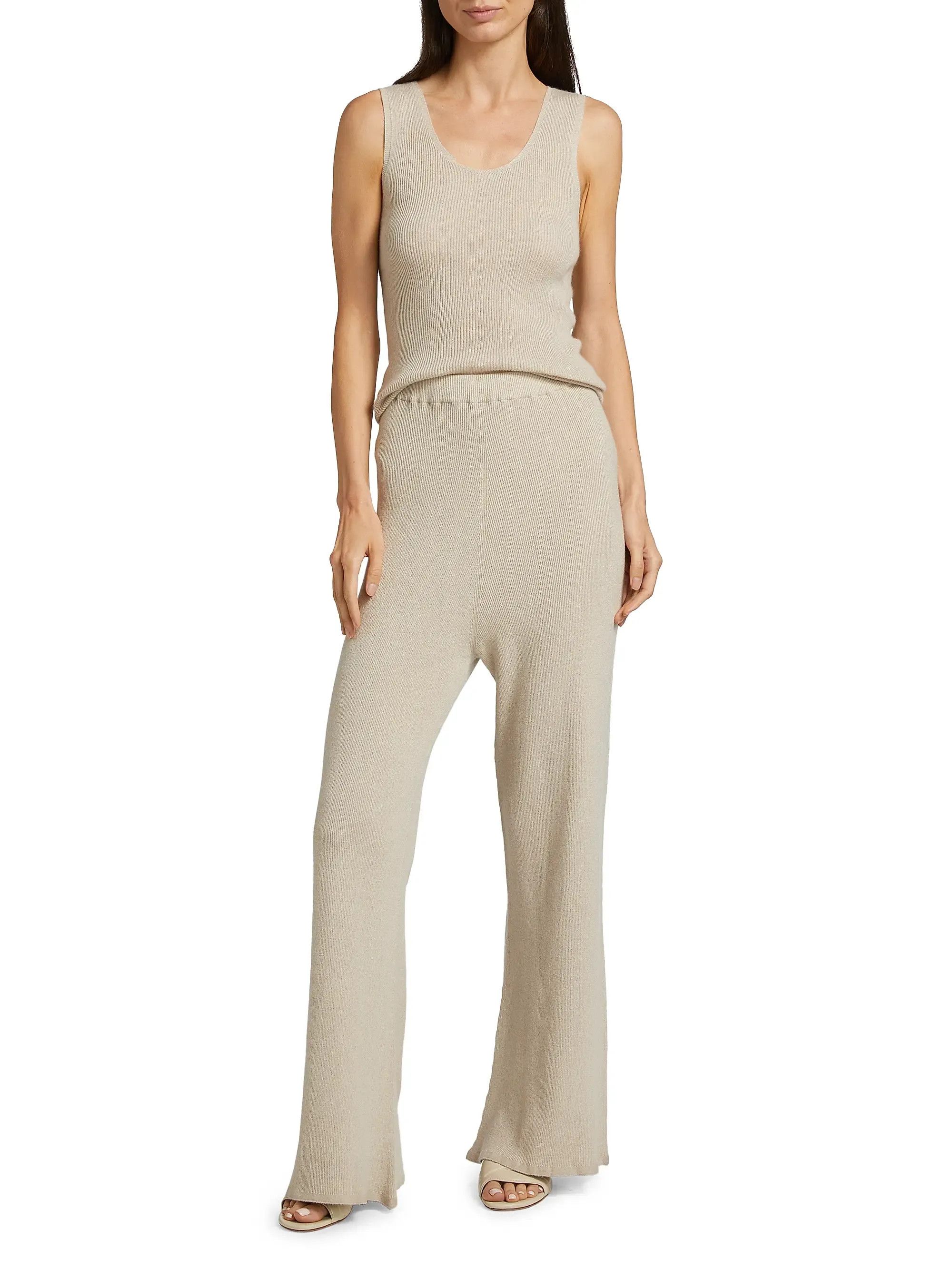 The Elder Statesman $895 The Elder Statesman Delicash Oatmeal Flare Pant Size 30" / US 8 / IT 44 - 2 Thumbnail