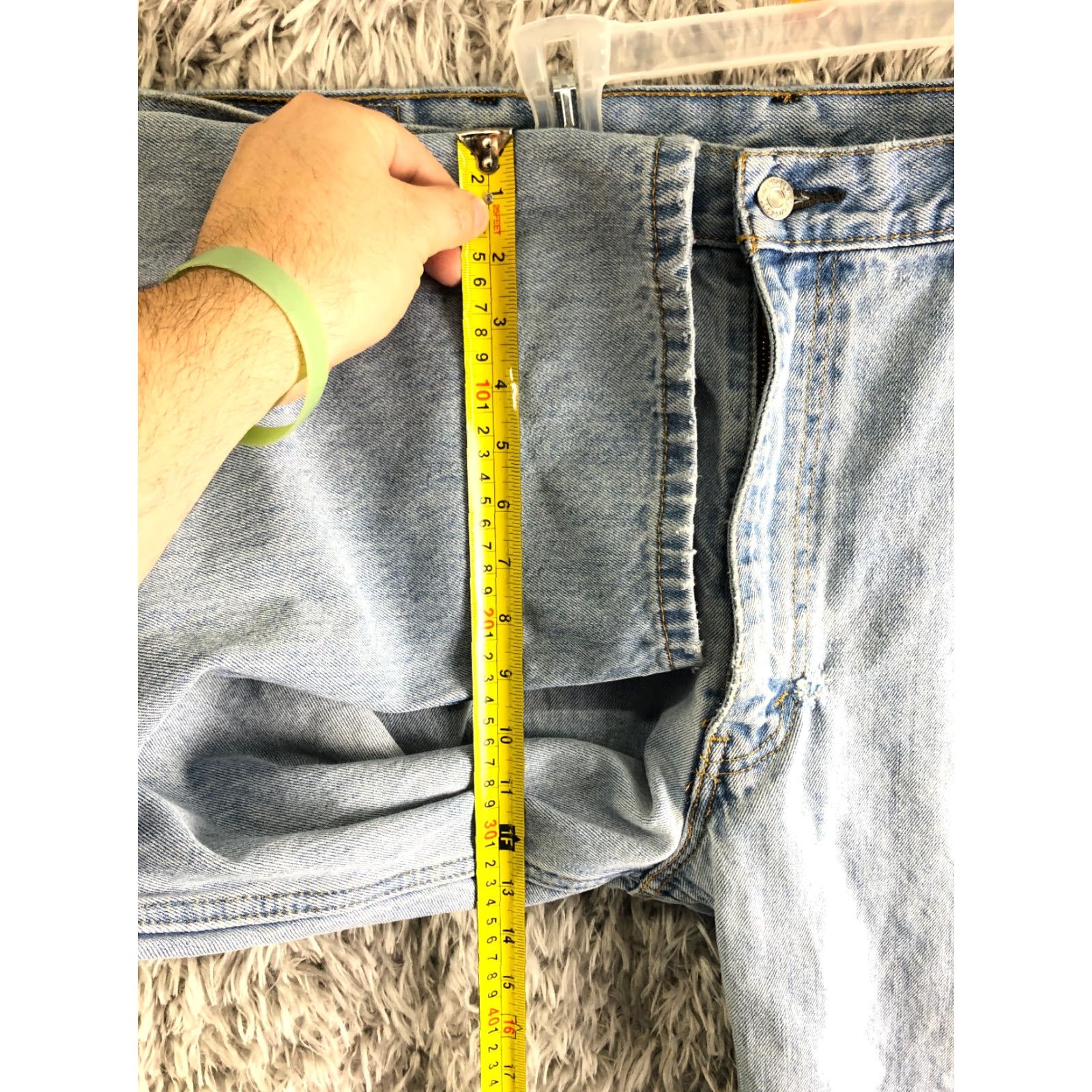Levi's Levi's 550 Jeans Straight Denim Blue Medium Wash Mens 40x30 Mid Rise 5-Pocket Regular Inseam 30" Size US 40 / EU 56 - 4 Thumbnail