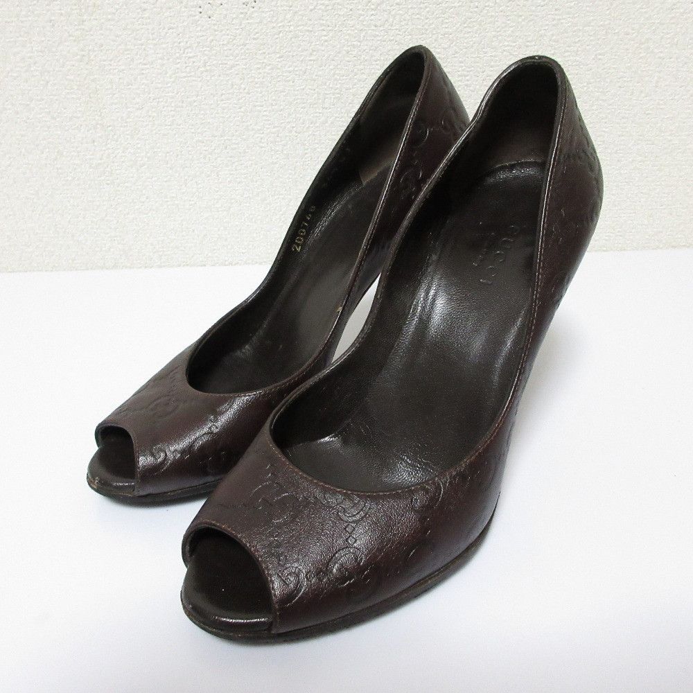Gucci Gucci Gucci GG Shima Leather Pumps Leather Shoes DUTY FREE for USA Size ONE SIZE - 1 Thumbnail