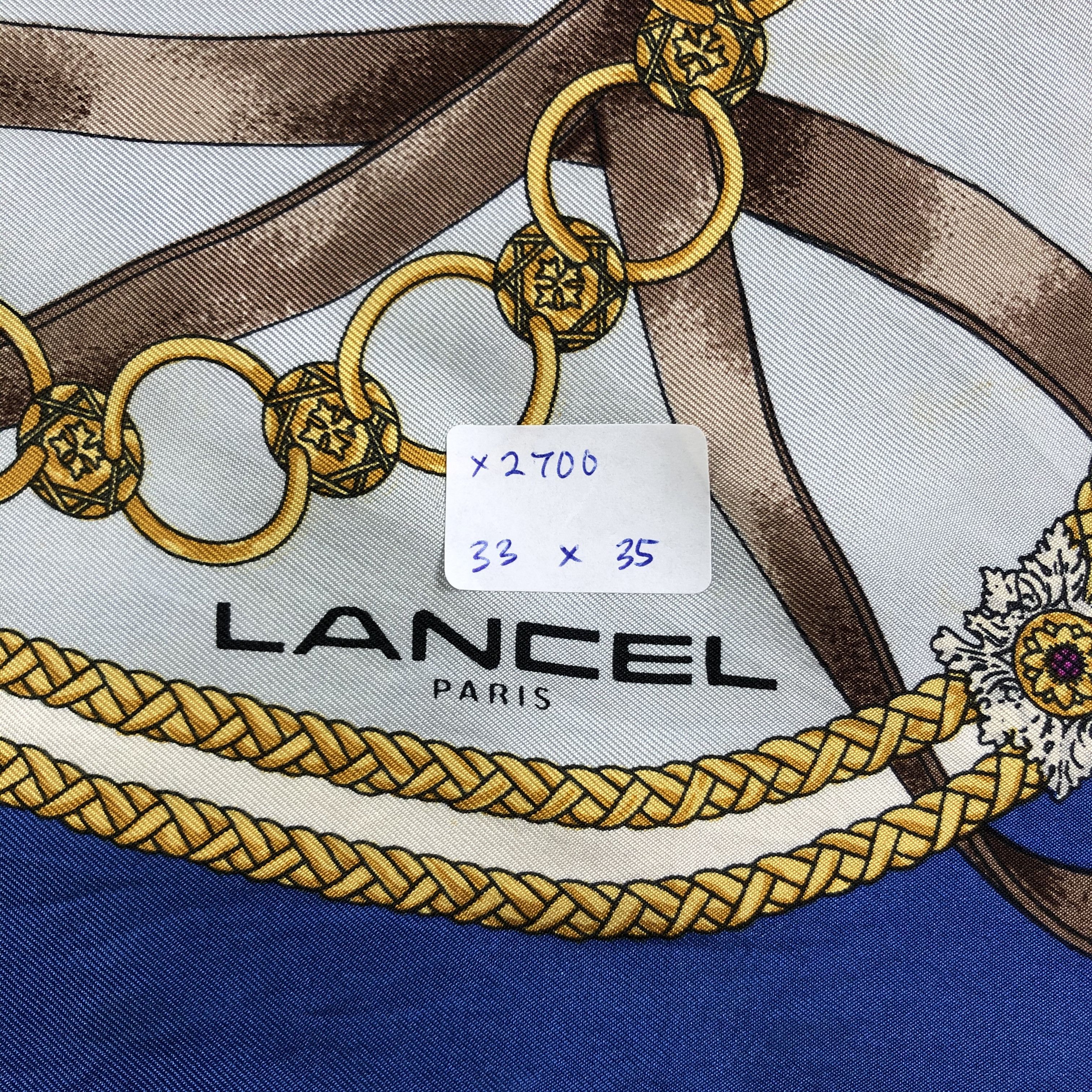 Lancel × Vintage Vintage Lancel Silk Scarf Size ONE SIZE - 7 Thumbnail