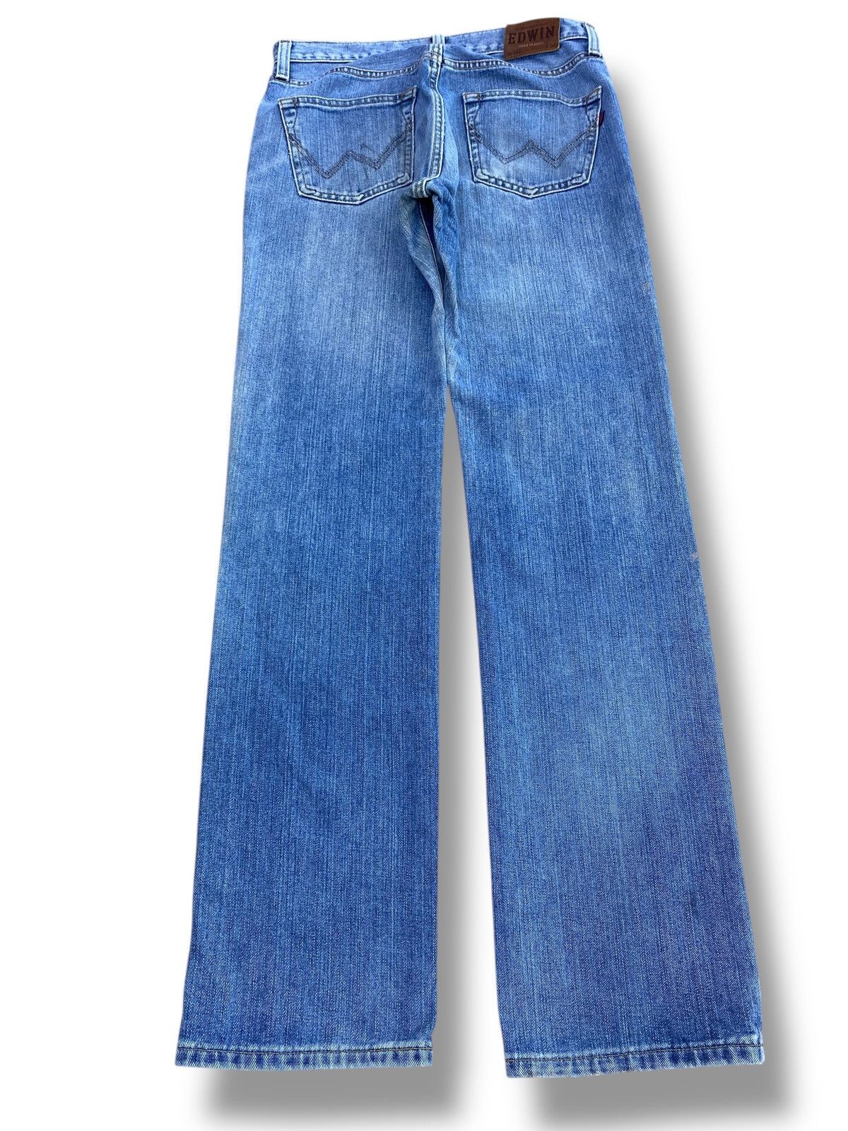 Edwin Edwin Blue Faded Wash Style Loose Straight Cut Jeans Size US 30 / EU 46 - 3 Thumbnail