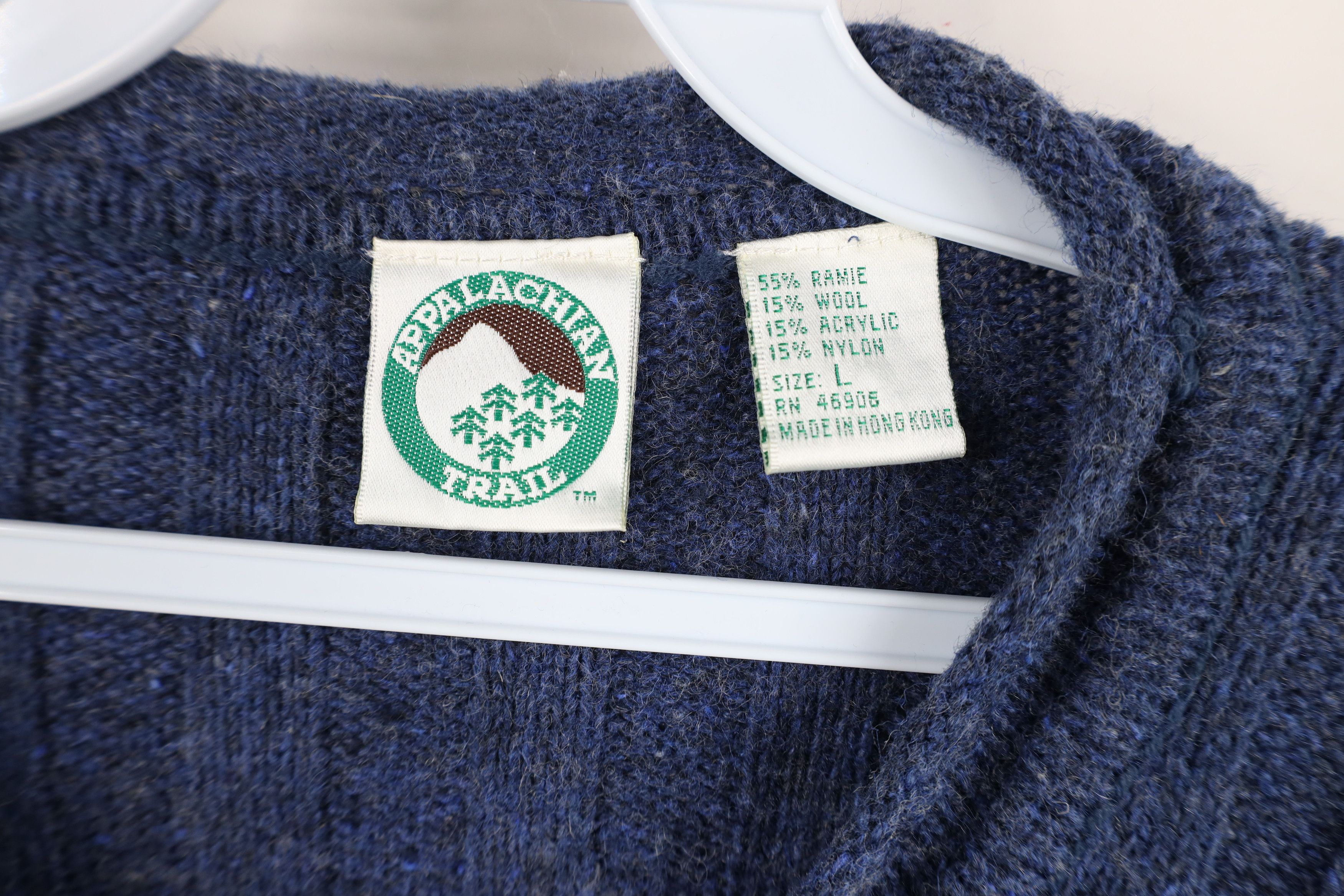 Vintage Vintage 90s Streetwear Marled Ribbed Knit Henley Sweater Size US L / EU 52-54 / 3 - 5 Thumbnail