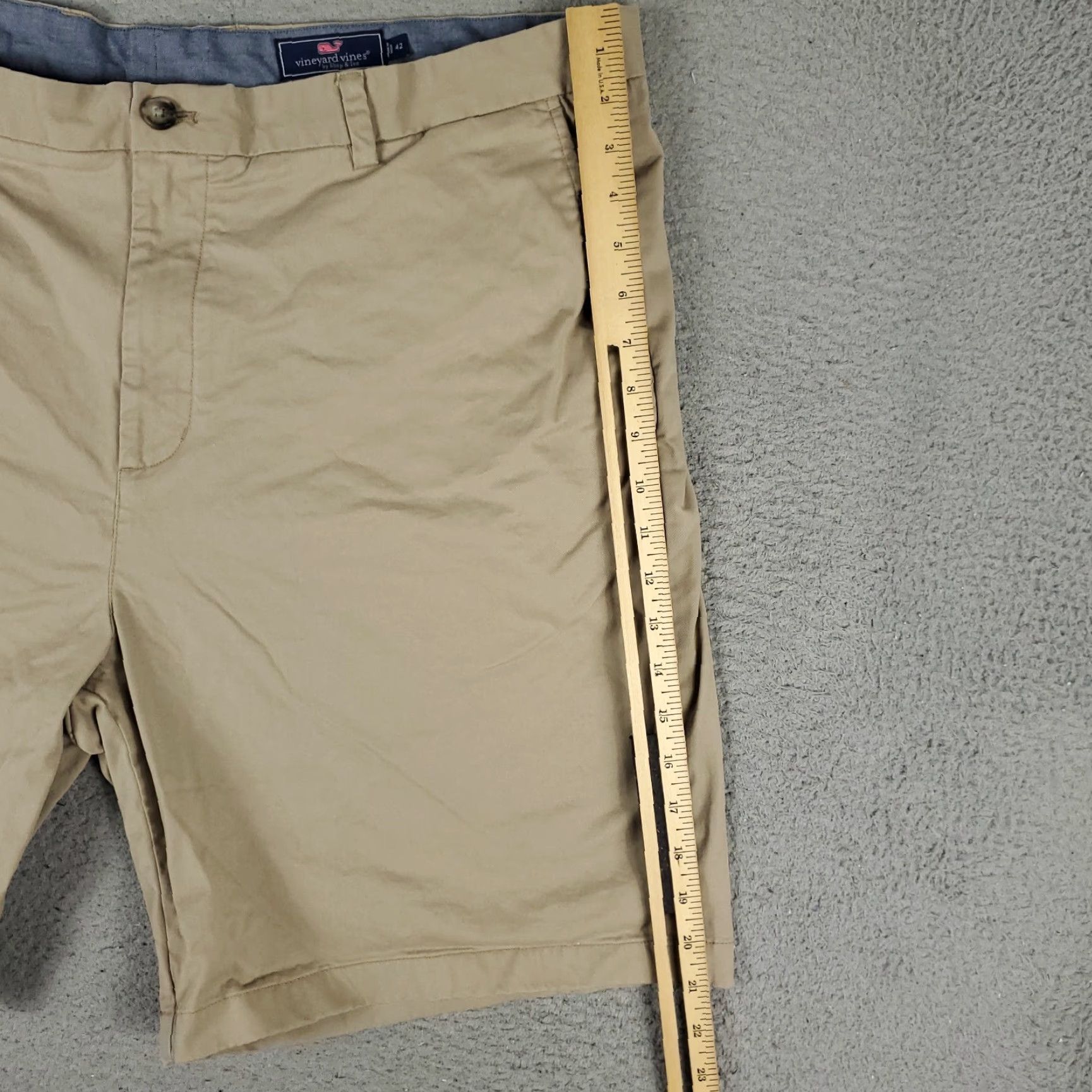 Vineyard Vines Vineyard Vines Men's Shorts Size 42 Beige Casual Chino Flat Front Knit Logo Modern Size US 42 / EU 58 - 4 Thumbnail