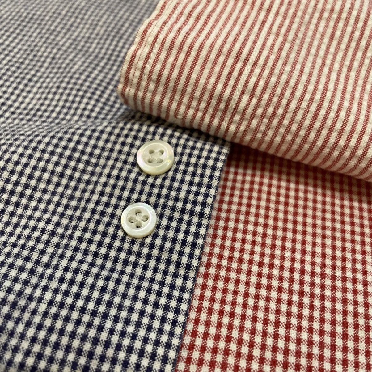 Thom Browne Thom Browne Oxford Patchwork Panel Striped Gingham Shirt Size US M / EU 48-50 / 2 - 5 Thumbnail