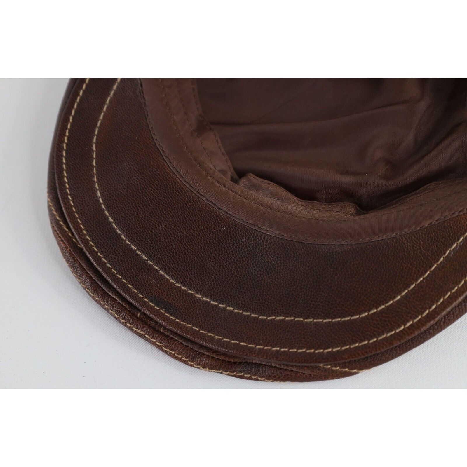 Vintage Vintage 90s Streetwear Leather Newsboy Cabbie Hat Cap Size ONE SIZE - 6 Thumbnail