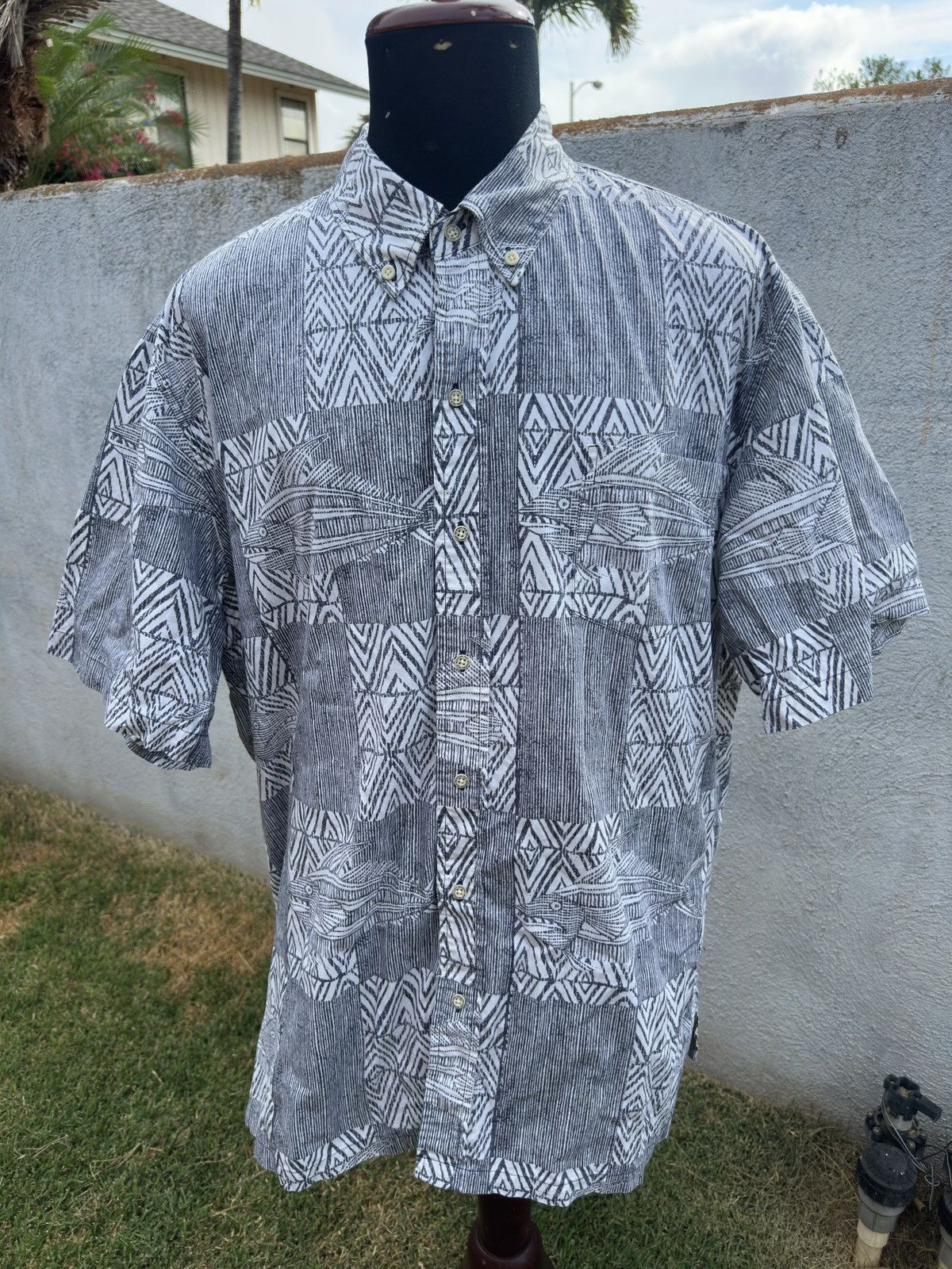 Reyn Spooner Reyn Spooner Hawaiian Print White/Black Men's XXL Size US XXL / EU 58 / 5 - 1 Thumbnail