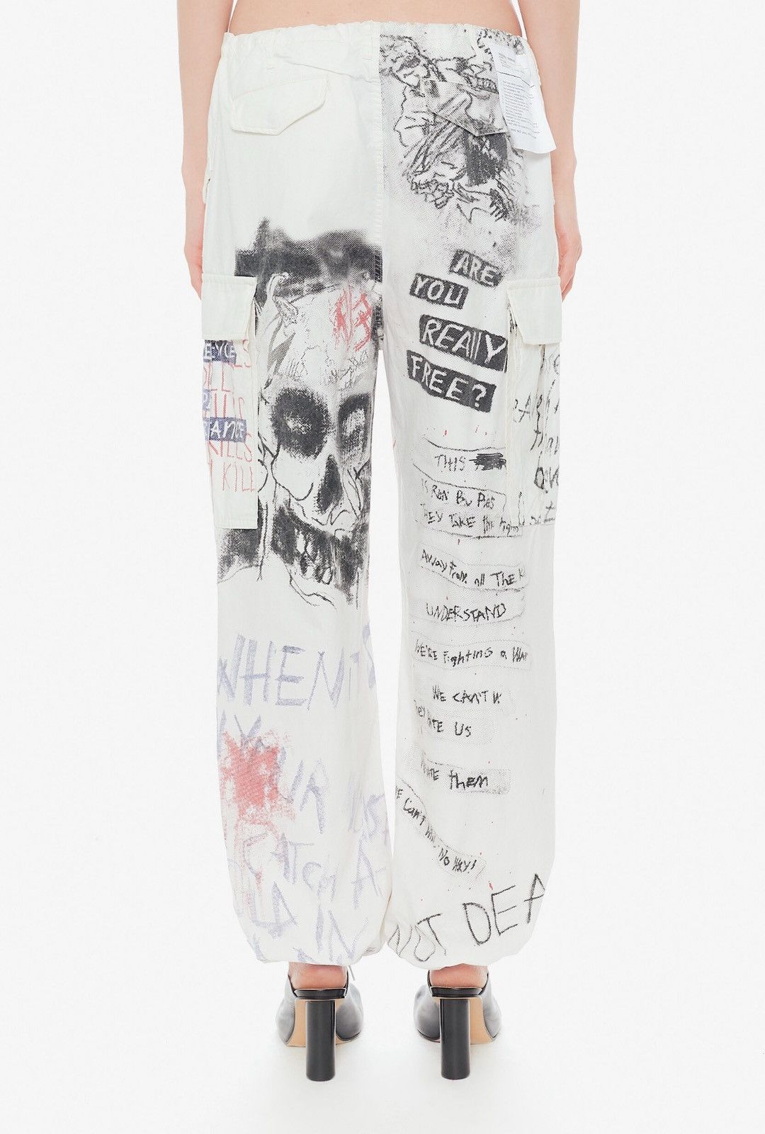 Japanese Brand Last R13 Resort 24 Balloon Army Graphic Print Doodles Pants Size 27" / US 4 / IT 40 - 3 Thumbnail