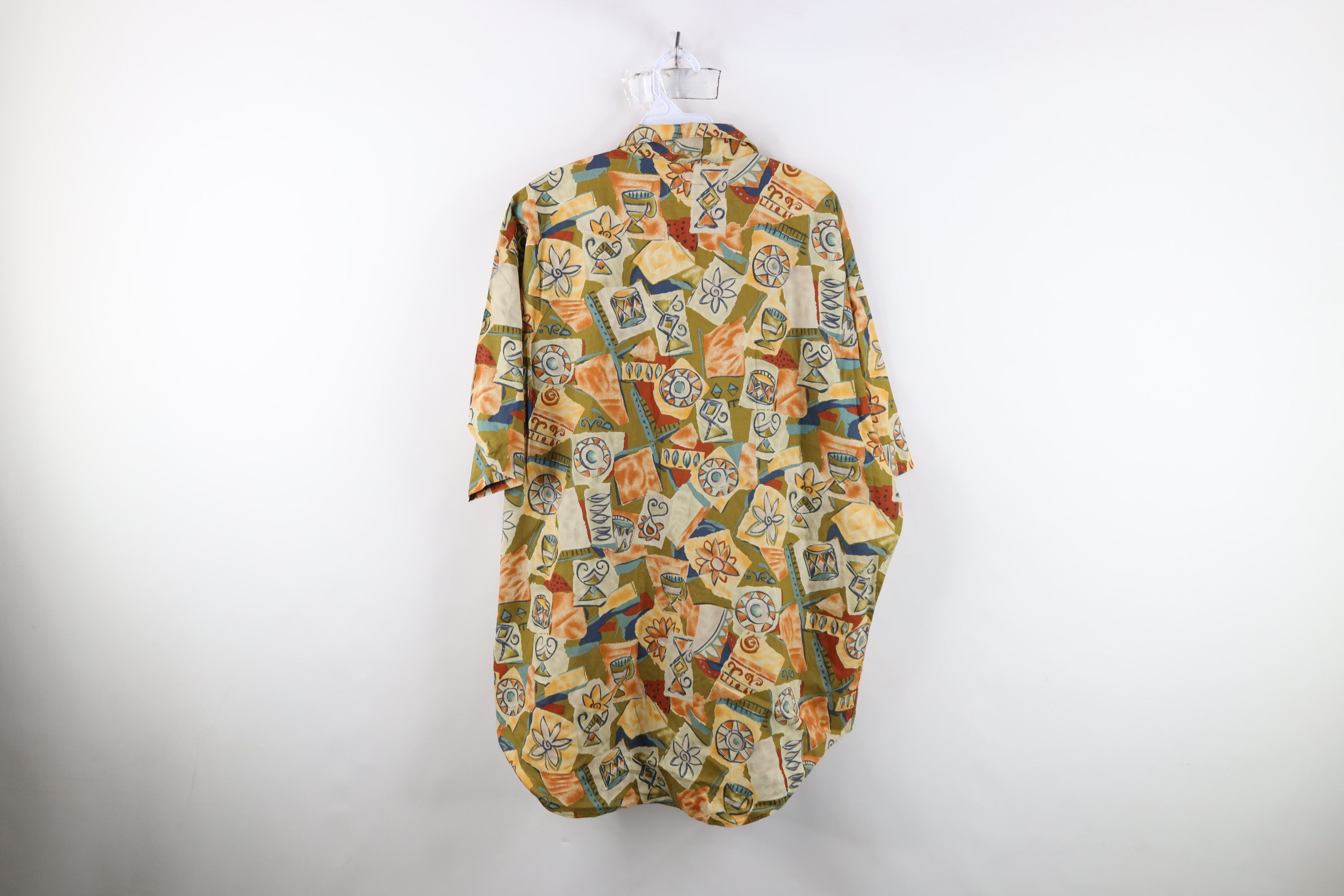 Vintage Vintage 90s Streetwear Flower Looped Collar Button Shirt Size US L / EU 52-54 / 3 - 9 Thumbnail