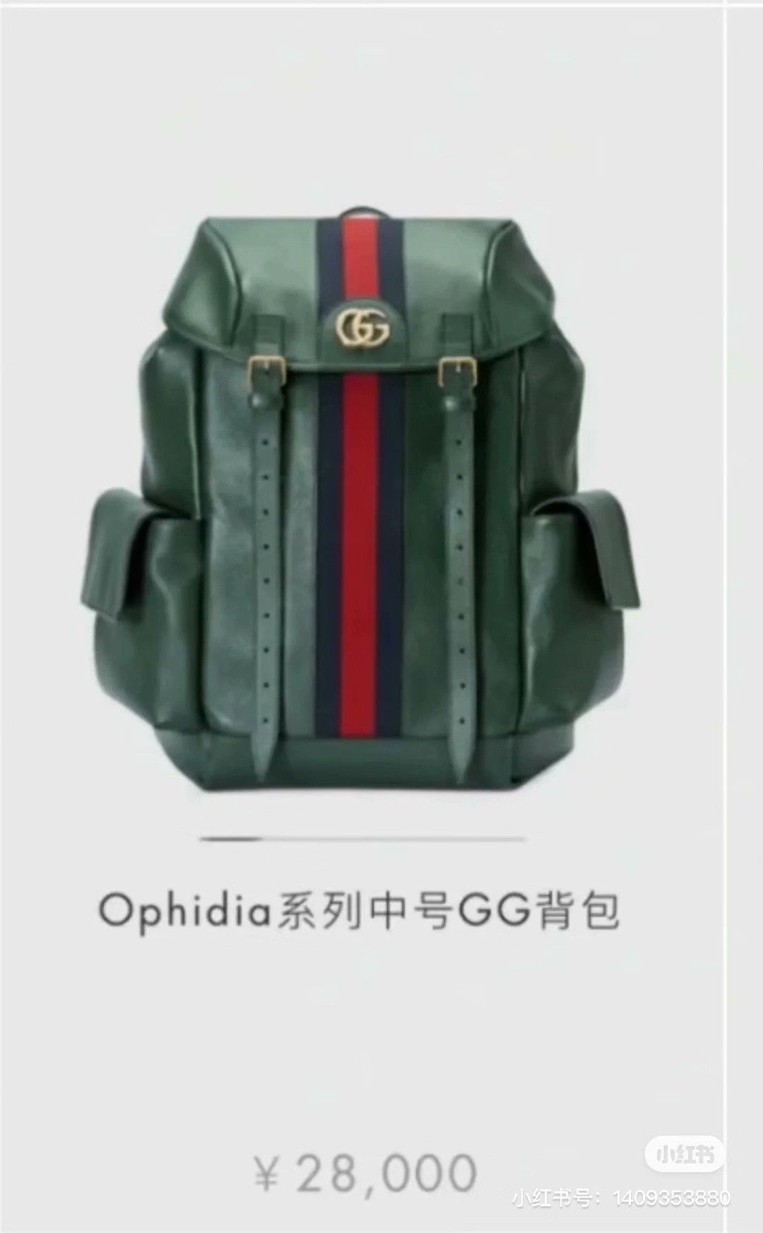 Gucci Gucci Ophidia Leather Backpack Size ONE SIZE - 1 Thumbnail