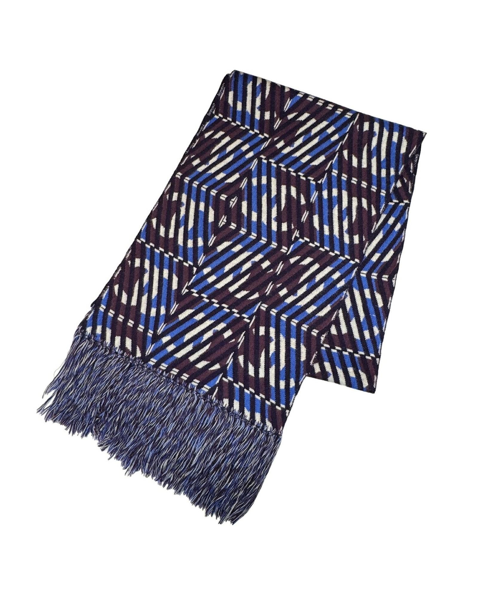 image of Chanel Luxurious Cashmere Shawl In Captivating Purple And Blue Tones, Women's