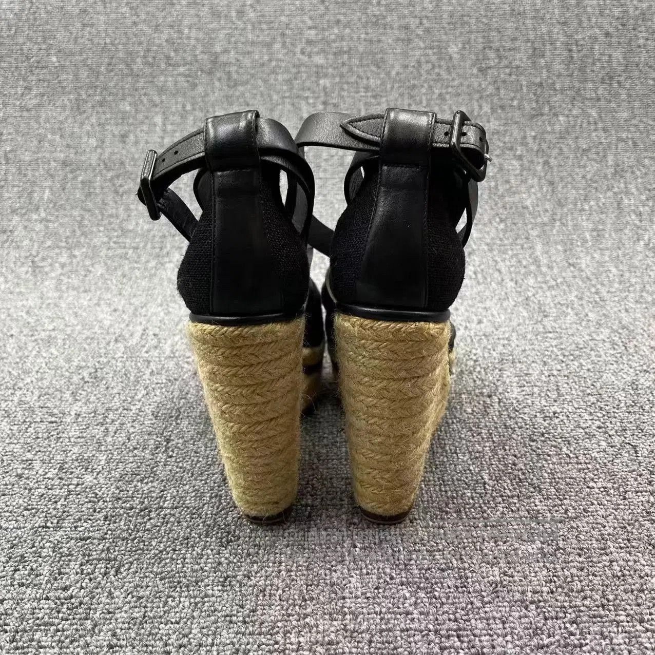 Hermes Hermes H Wedge Straw Platform Sandal. Size US 5 / IT 35 - 4 Thumbnail