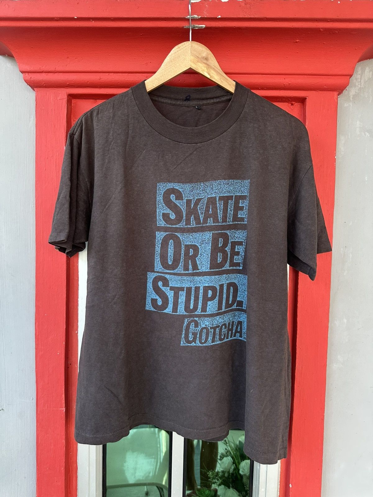 Gotcha Faded Vintage 90s Skate Or Be Stupid Gotcha Tee Size US L / EU 52-54 / 3 - 2 Thumbnail