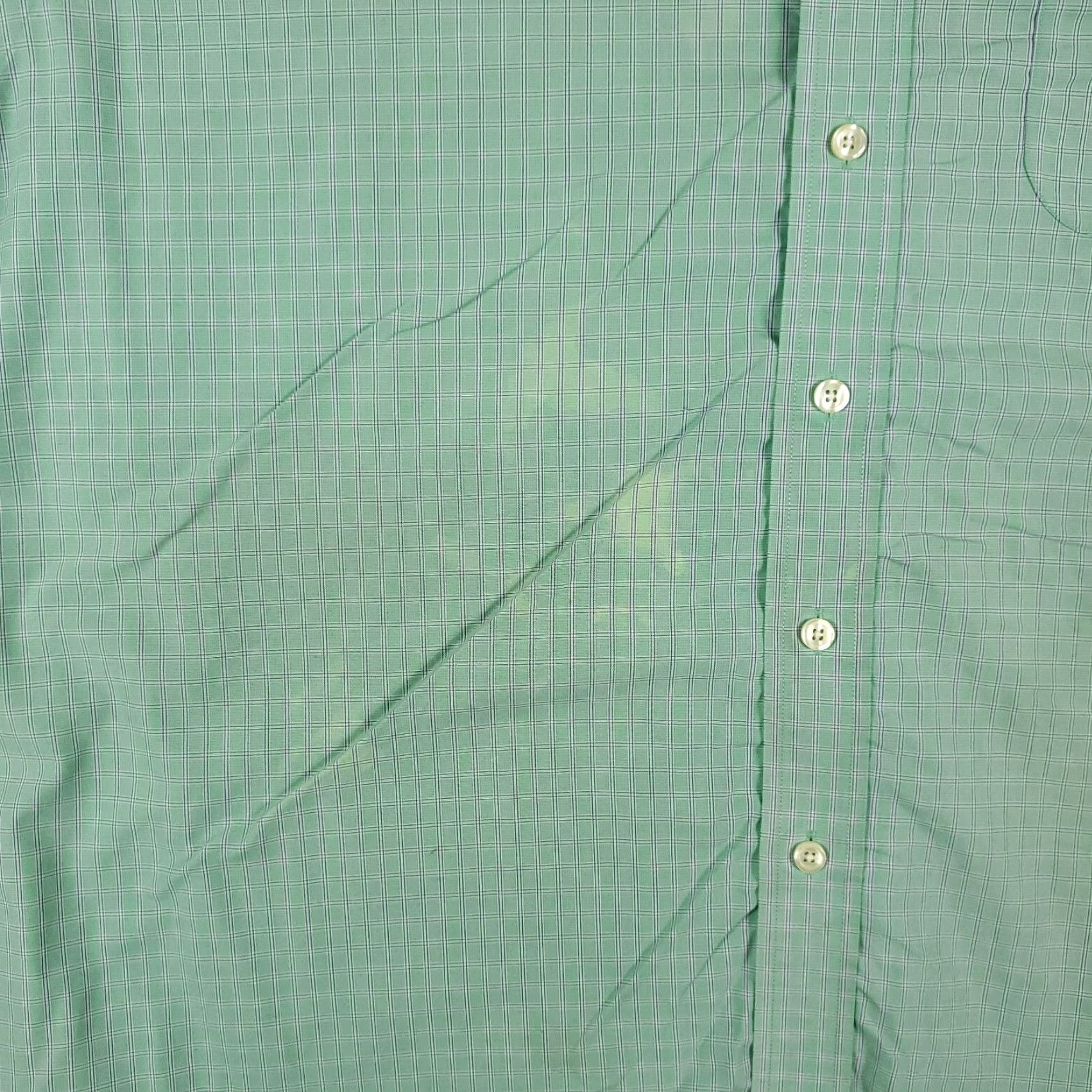 Brooks Brothers VINTAGE Brooks Brothers Green Plaid Men's Short Sleeve Button-Up Shirt XL Casual Modern Men Size US XL / EU 56 / 4 - 3 Thumbnail