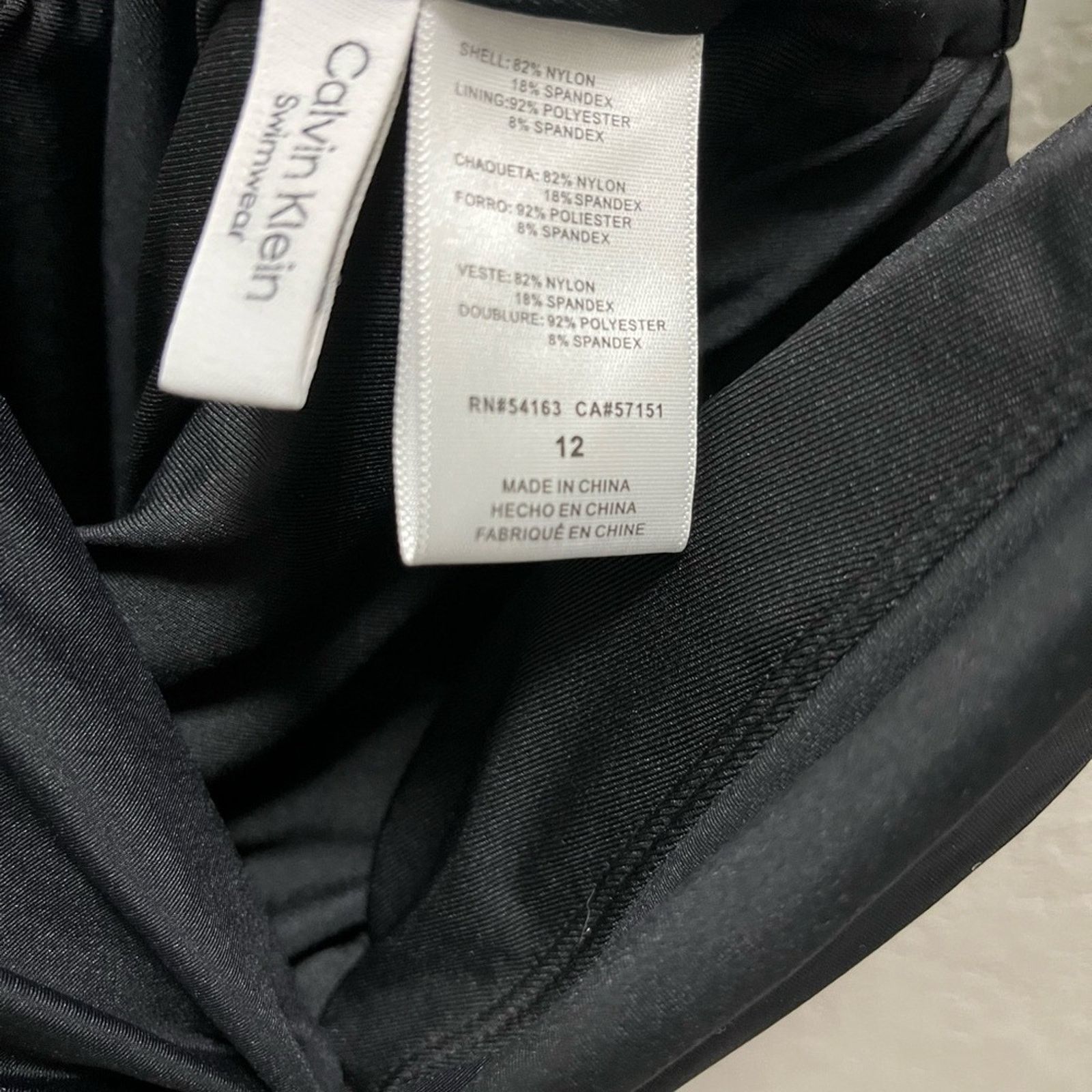 Calvin Klein Calvin Klein Women 12 Black Tummy Control One Piece Swimsuit Size XL / US 12-14 / IT 48-50 - 6 Thumbnail