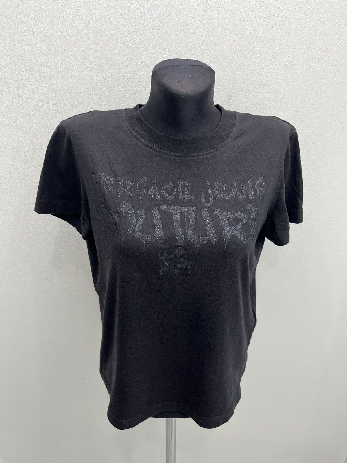 Versace Jeans Couture Versace Jeans Couture Glitter Logo Cotton Tee T-shirt Size M / US 6-8 / IT 42-44 - 1 Thumbnail