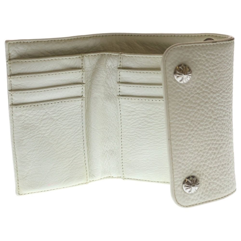Chrome Hearts Chrome Hearts Wave Mini Leather Wallet White Size ONE SIZE - 4 Thumbnail