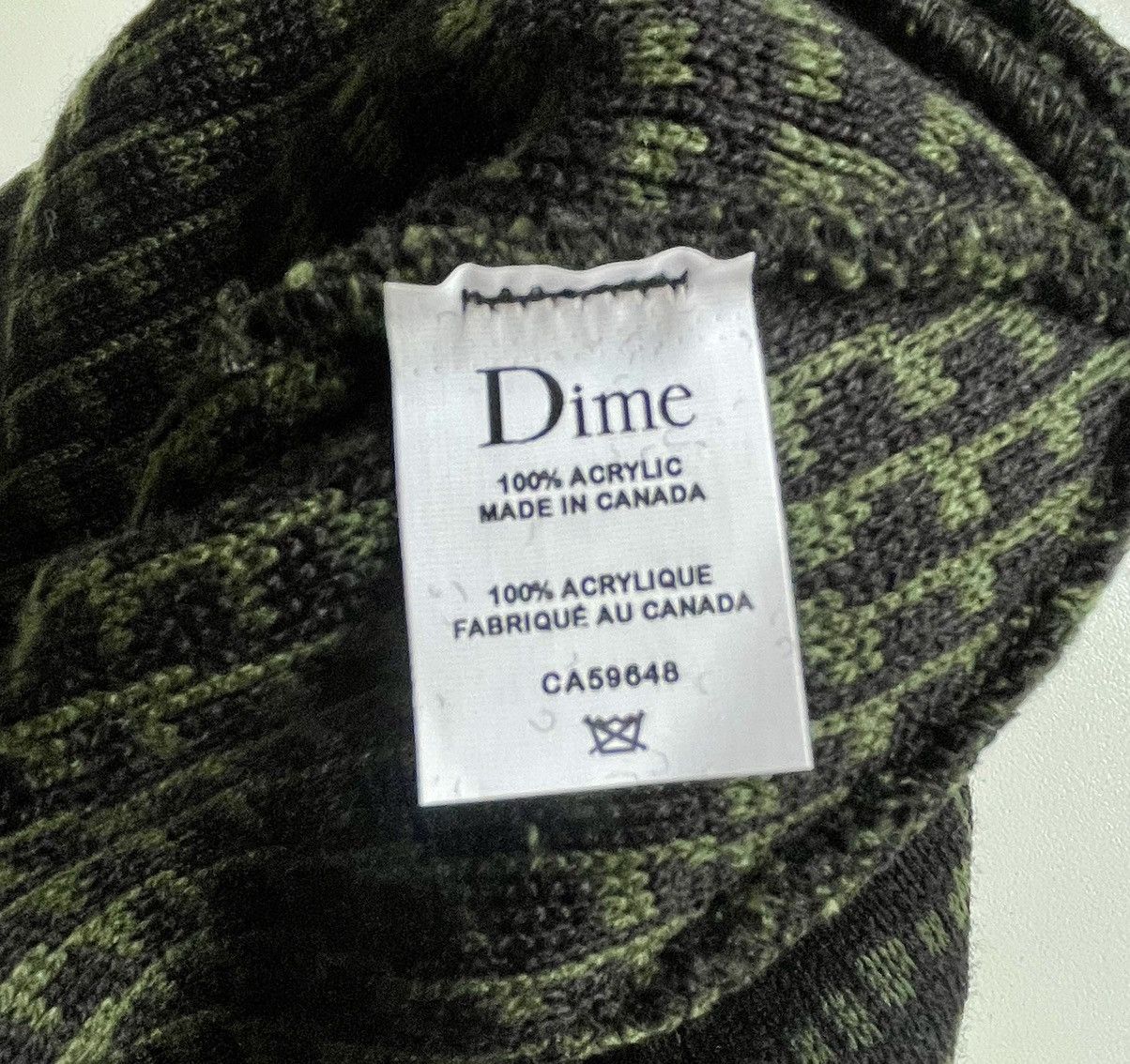 Dime Dime Classic Warp Beanie GREEN Size ONE SIZE - 3 Thumbnail