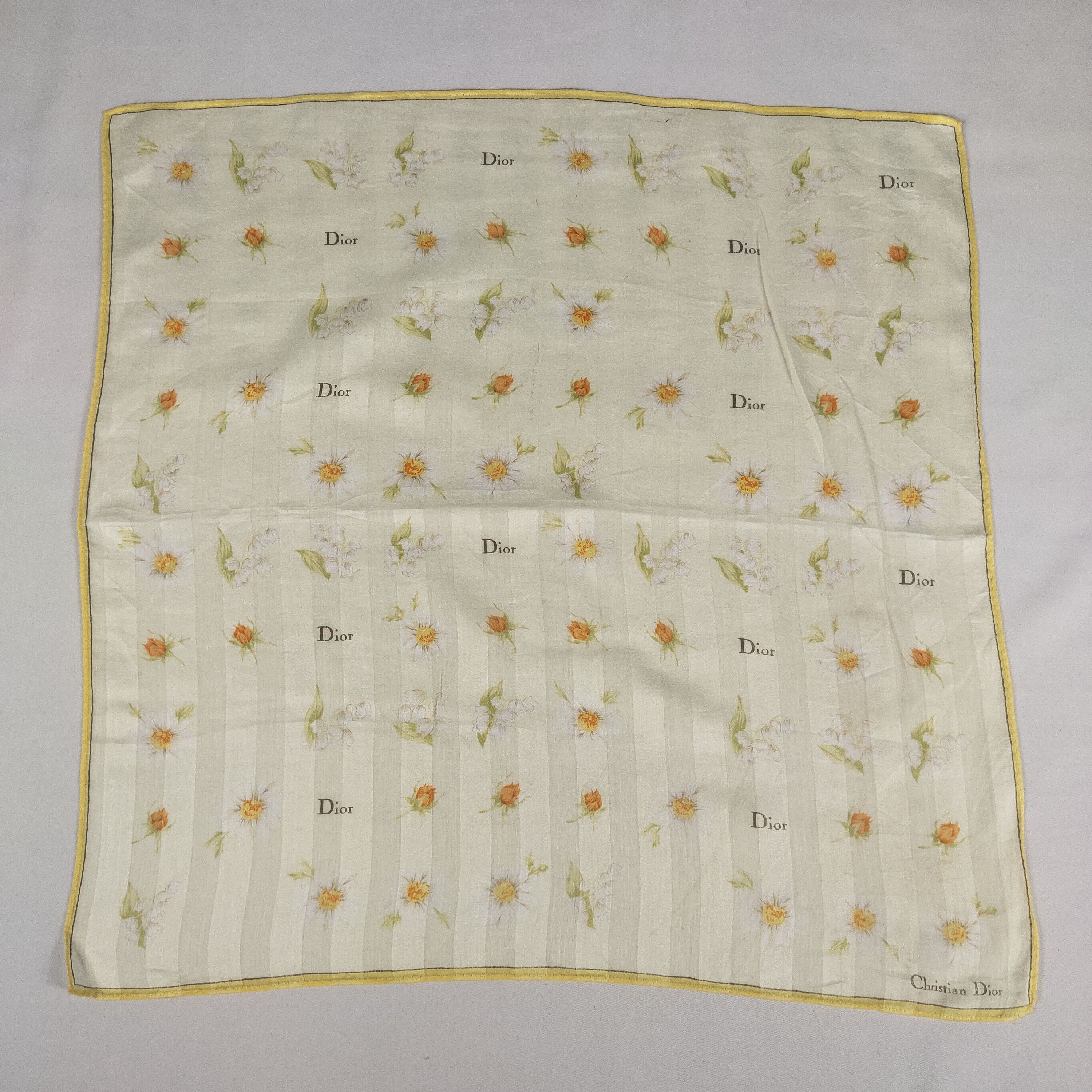 Vintage Christian Dior Handkerchief / Neckerchief / Bandana FZ481 Size ONE SIZE - 3 Thumbnail