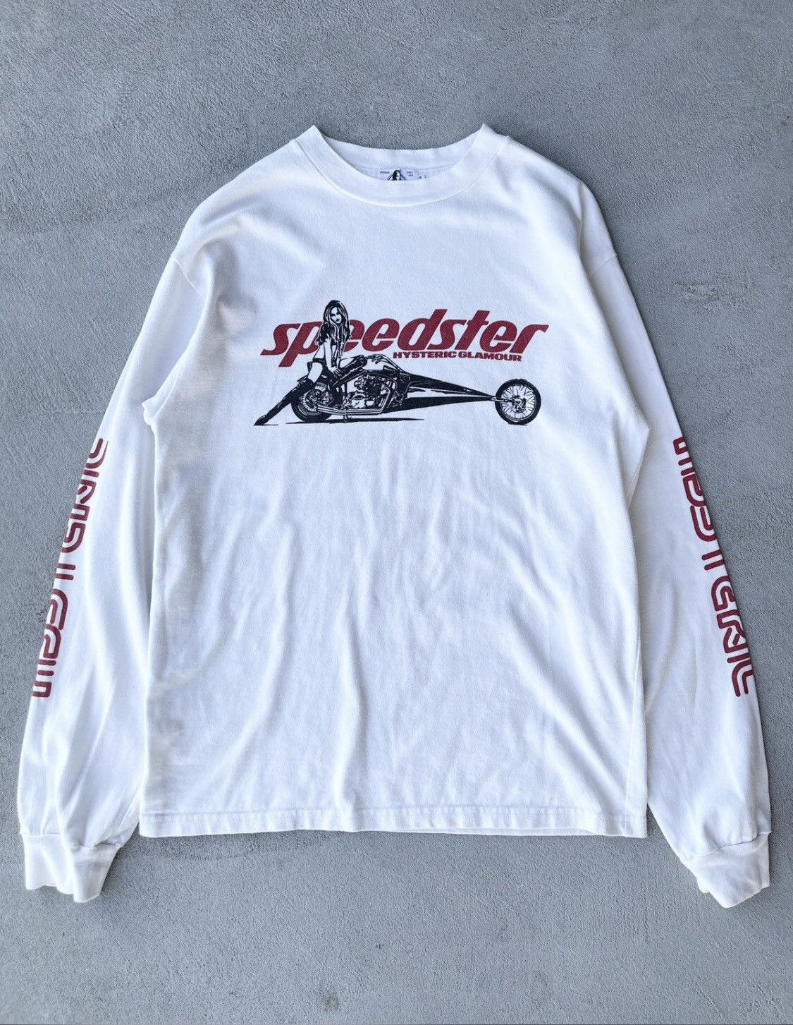Super Hot🔥2010s Hysteric Glamour Speedster Biker Girl LS Tee
