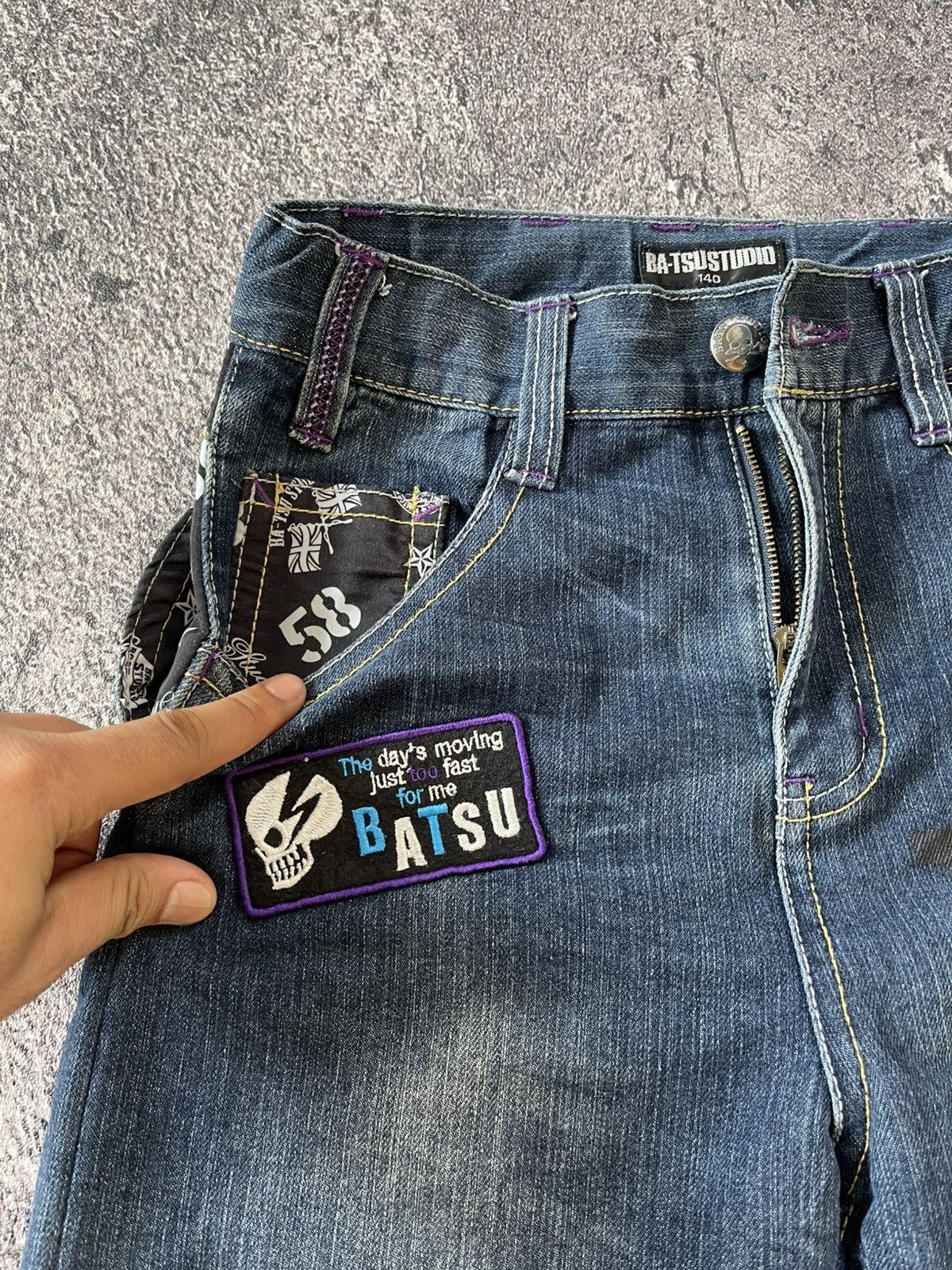 Japanese Brand Y2k Ba-tsustudio ifsixwasnine style skull Size US 26 / EU 42 - 2 Thumbnail