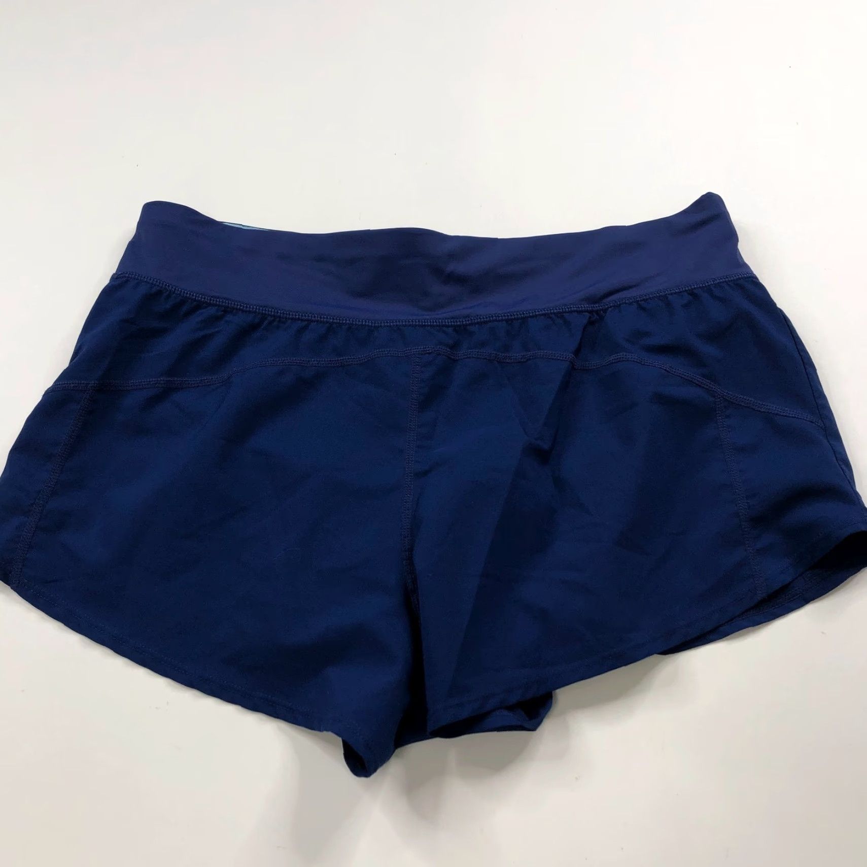 Vintage Title Nine L Large Athleisure Yoga Brief Lined Shorts Blue MINT Women Size 36" / US 14 / IT 50 - 5 Thumbnail