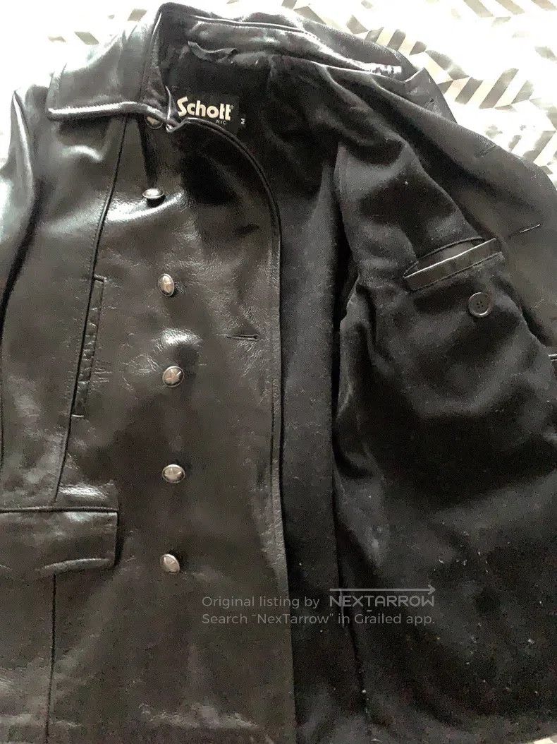 Schott Schott Classic navy slim-fitting double-breasted cowhide r Size US M / EU 48-50 / 2 - 5 Thumbnail