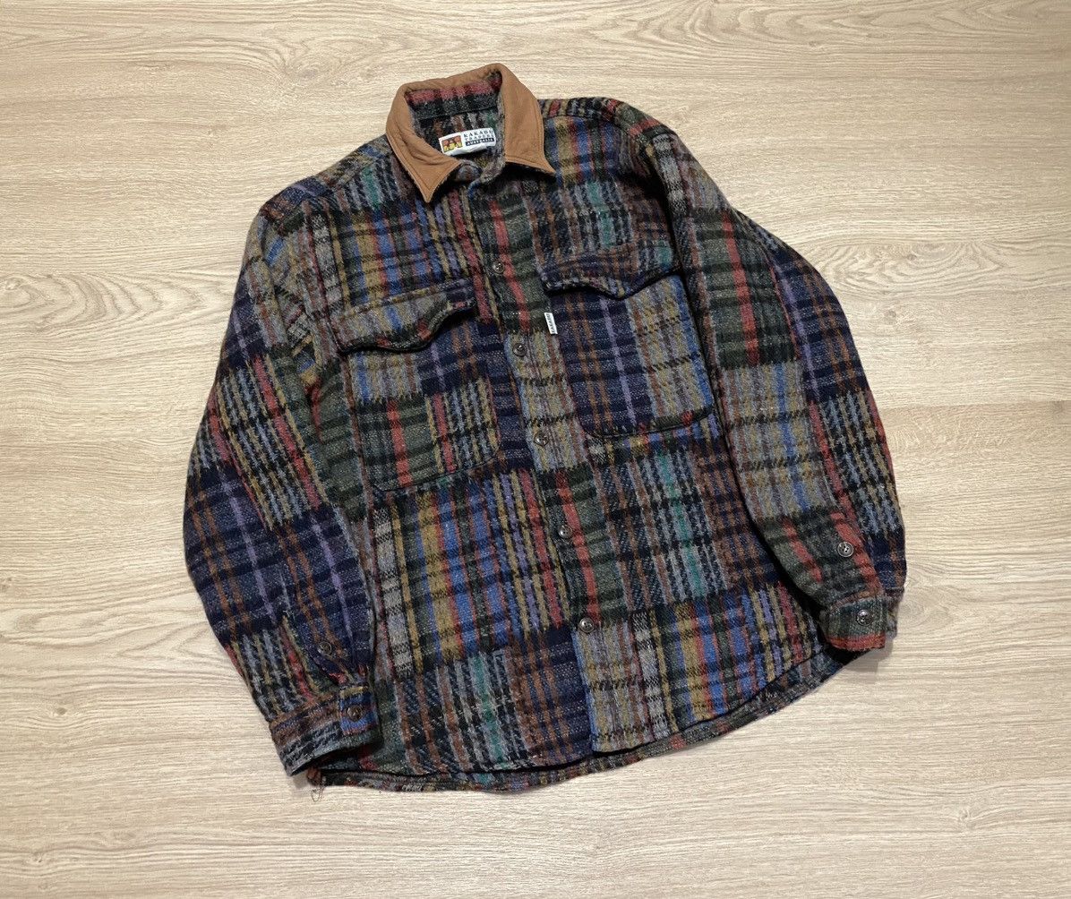 image of Classics Australia x Vintage 90’S Kakadu Australia Wool Patchwork Shirt in Blue, Men's (Size Small)