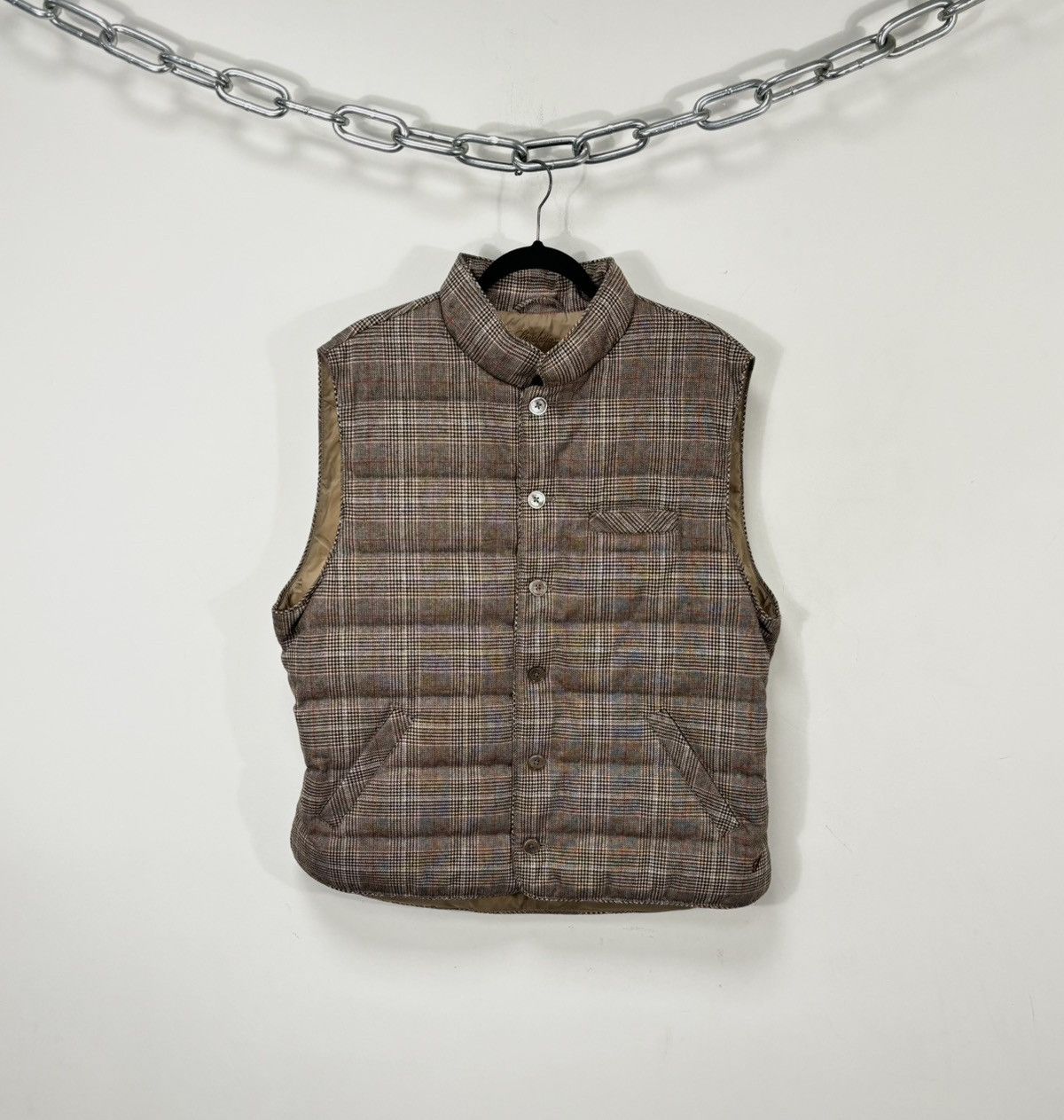 Strenstroms Stenstroms NWT Men’s Glen Check Padded Wool Down Vest Jacket Size US XXL / EU 58 / 5 - 1 Thumbnail