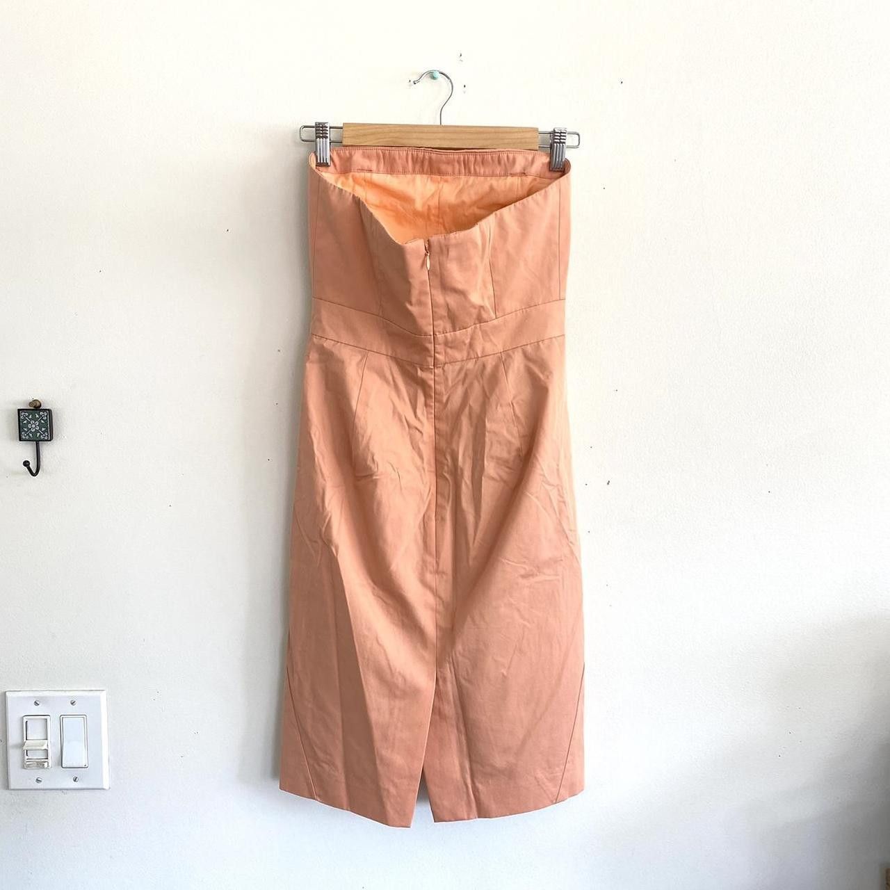 J.Crew J.CREW CORAL PINK ORANGE WOMENS MIDI STRAPLESS DRESS 0 Size XS / US 0-2 / IT 36-38 - 5 Thumbnail