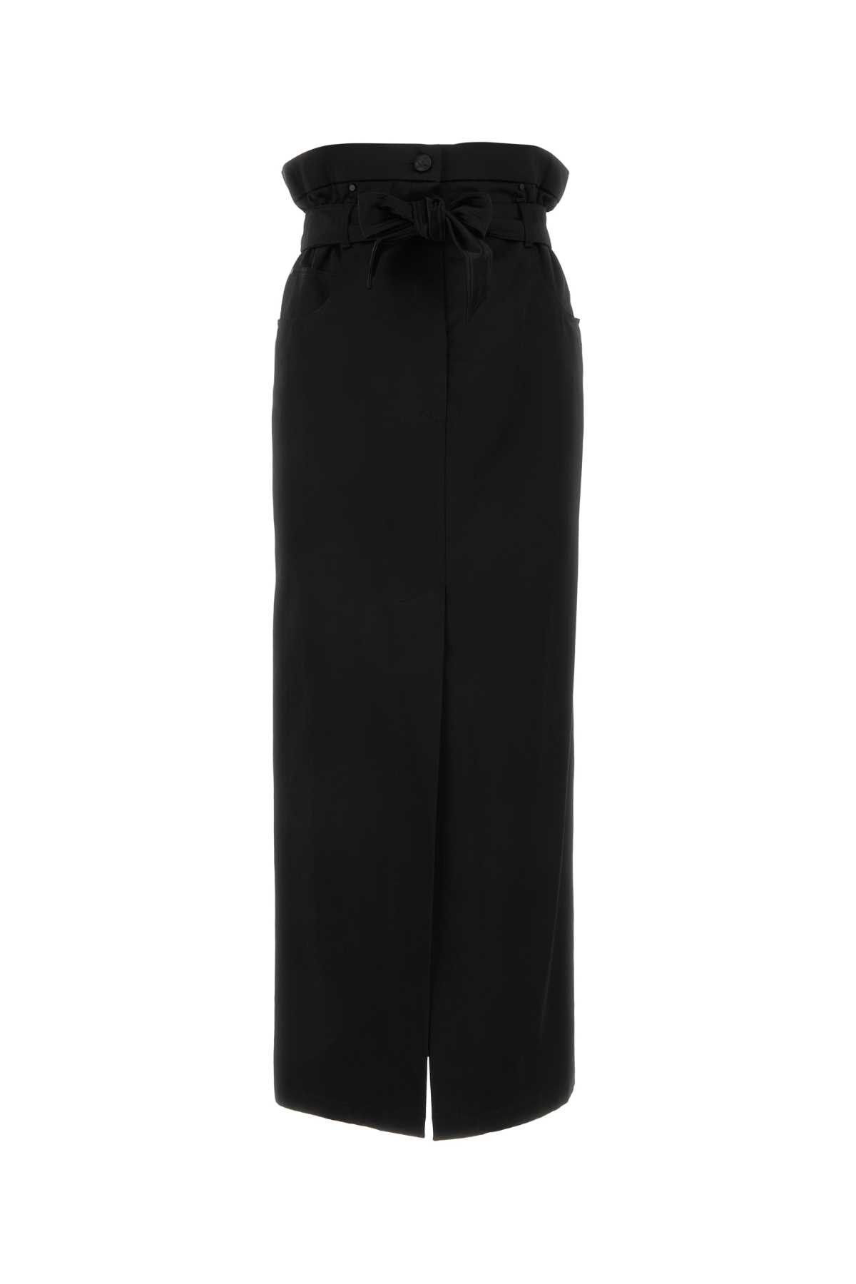 image of Max Mara Black Satin Skirt, Women's (Size 26)
