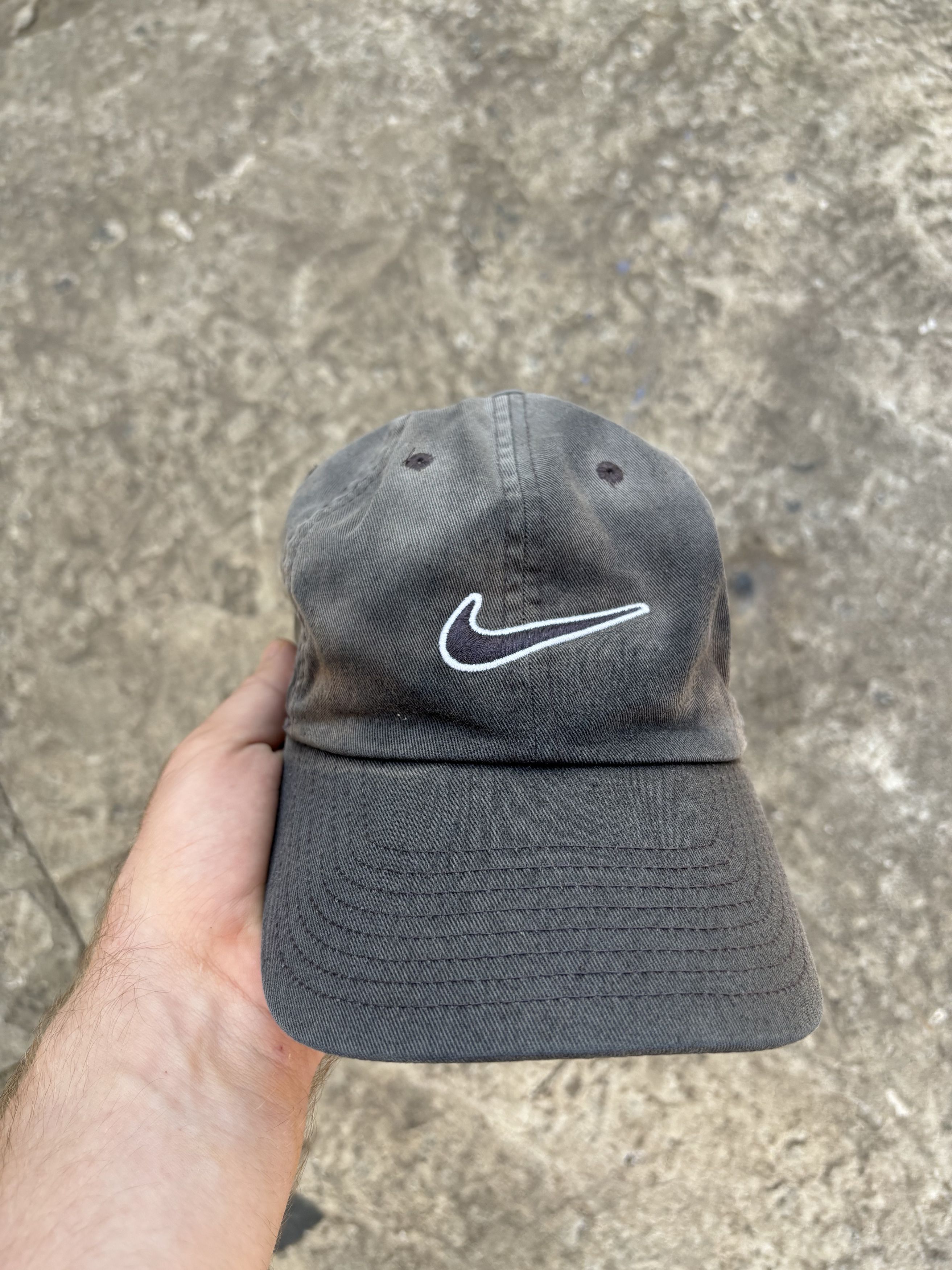 Nike × Vintage Vintage Nike Swoosh Sunfaded Cap Size ONE SIZE - 1 Thumbnail